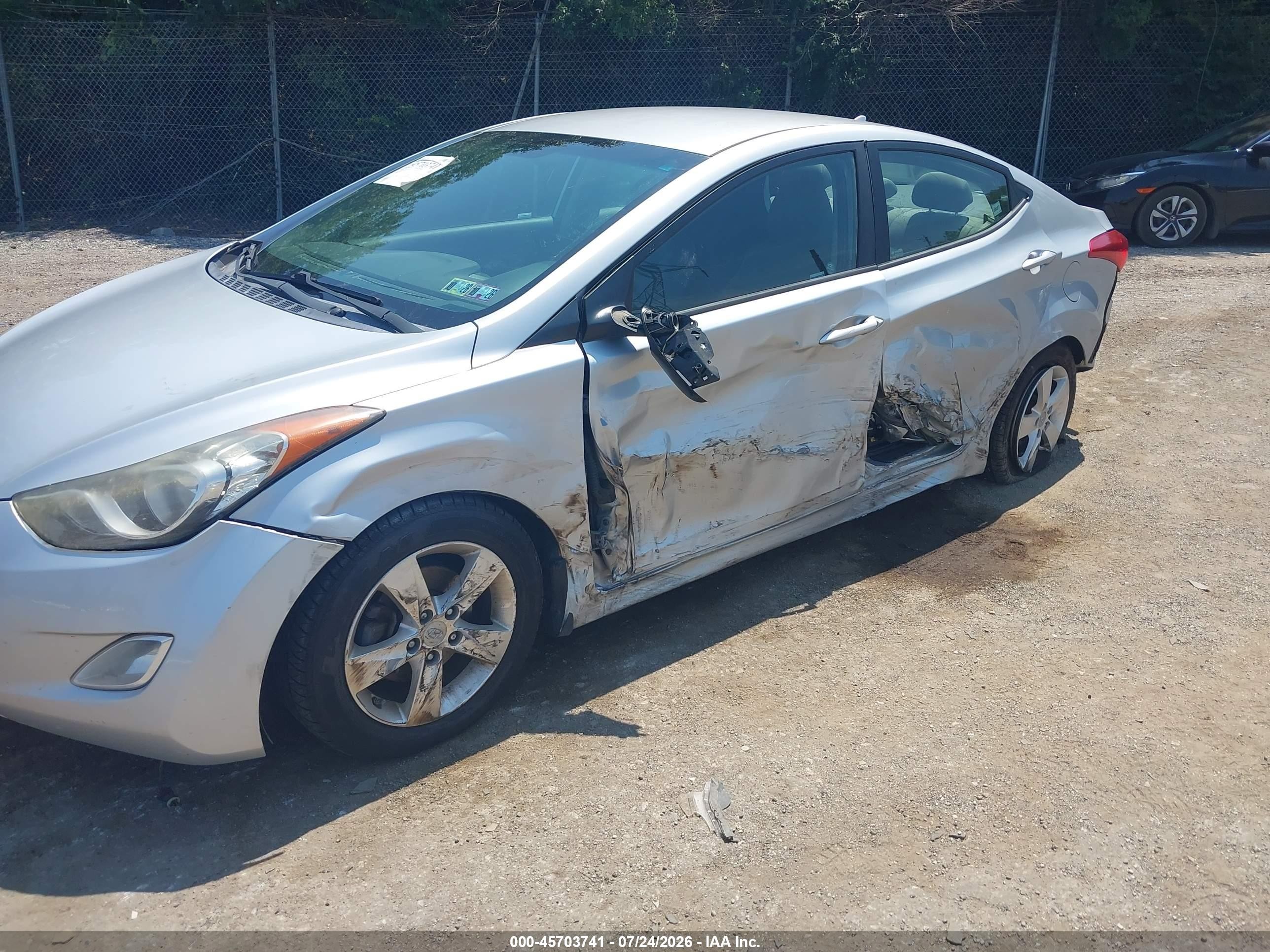 2013 Hyundai Elantra Gls Silver vin: 5NPDH4AE5DH285430