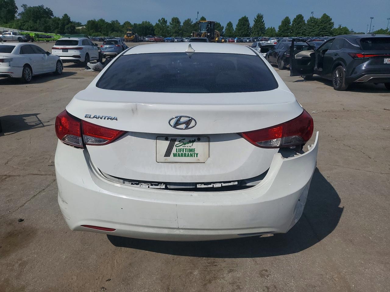 2013 Hyundai Elantra Gls White vin: 5NPDH4AE5DH287131