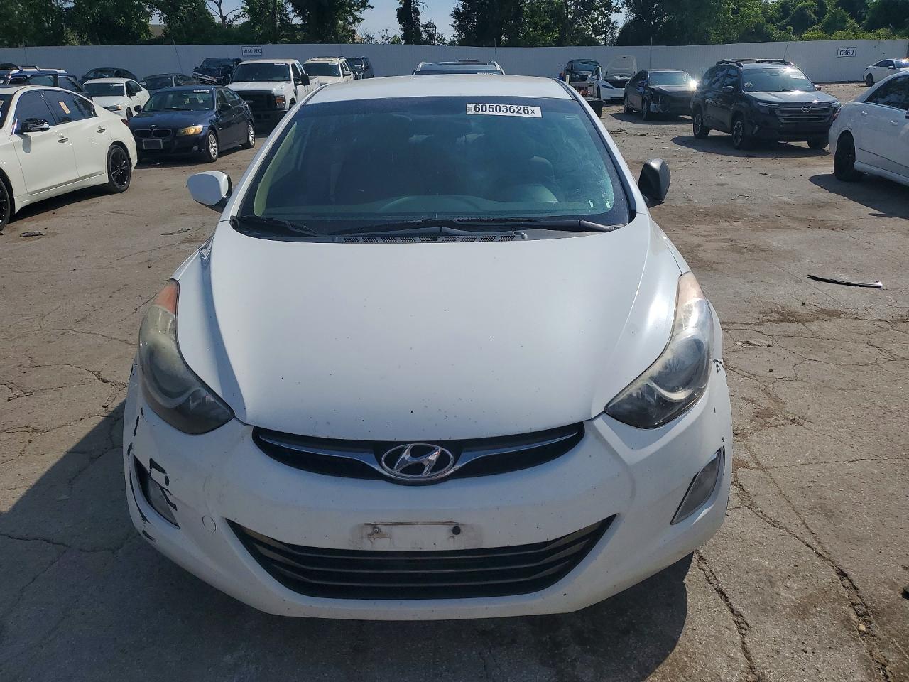 2013 Hyundai Elantra Gls White vin: 5NPDH4AE5DH287131