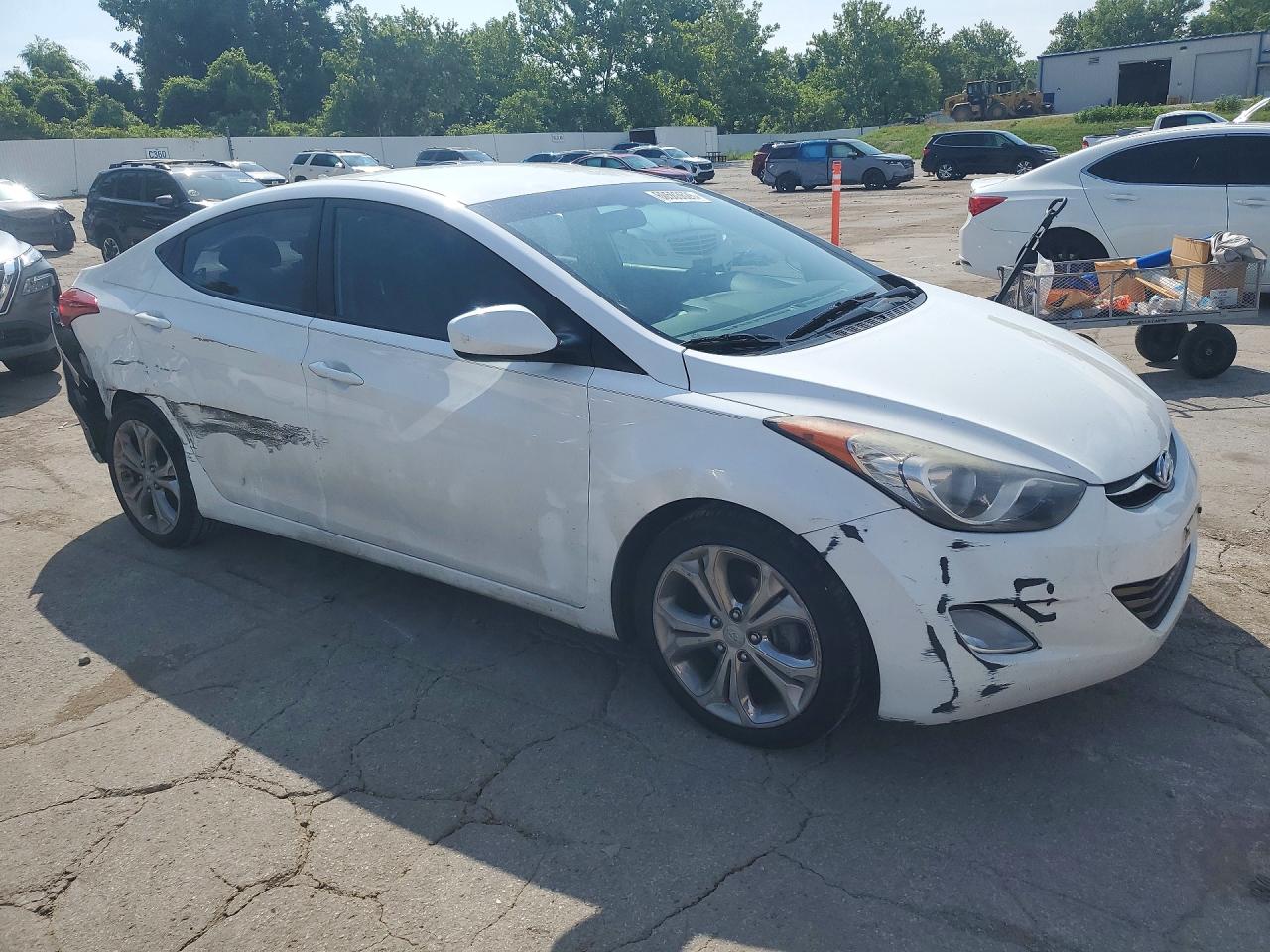 2013 Hyundai Elantra Gls White vin: 5NPDH4AE5DH287131