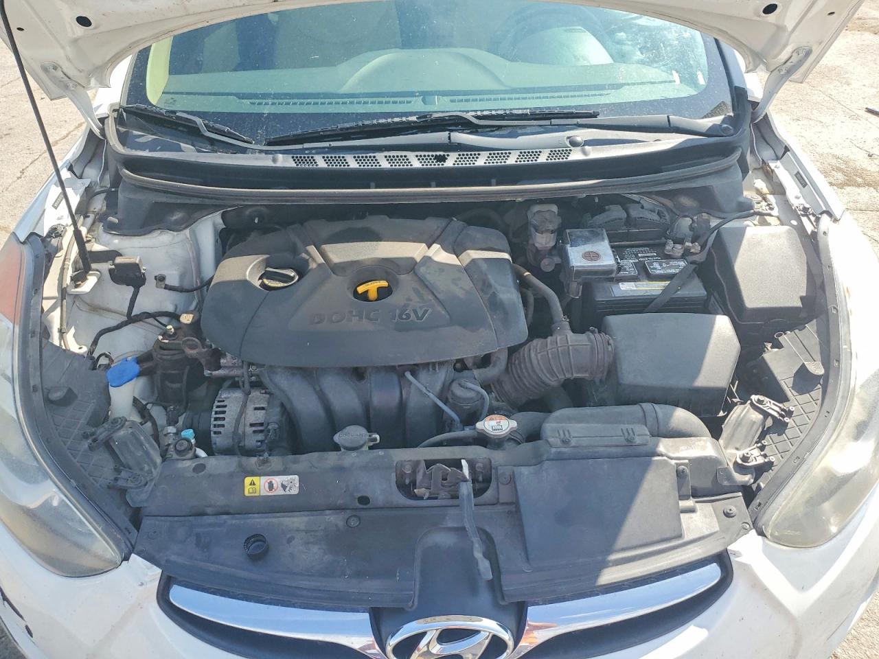 2013 Hyundai Elantra Gls White vin: 5NPDH4AE5DH287131