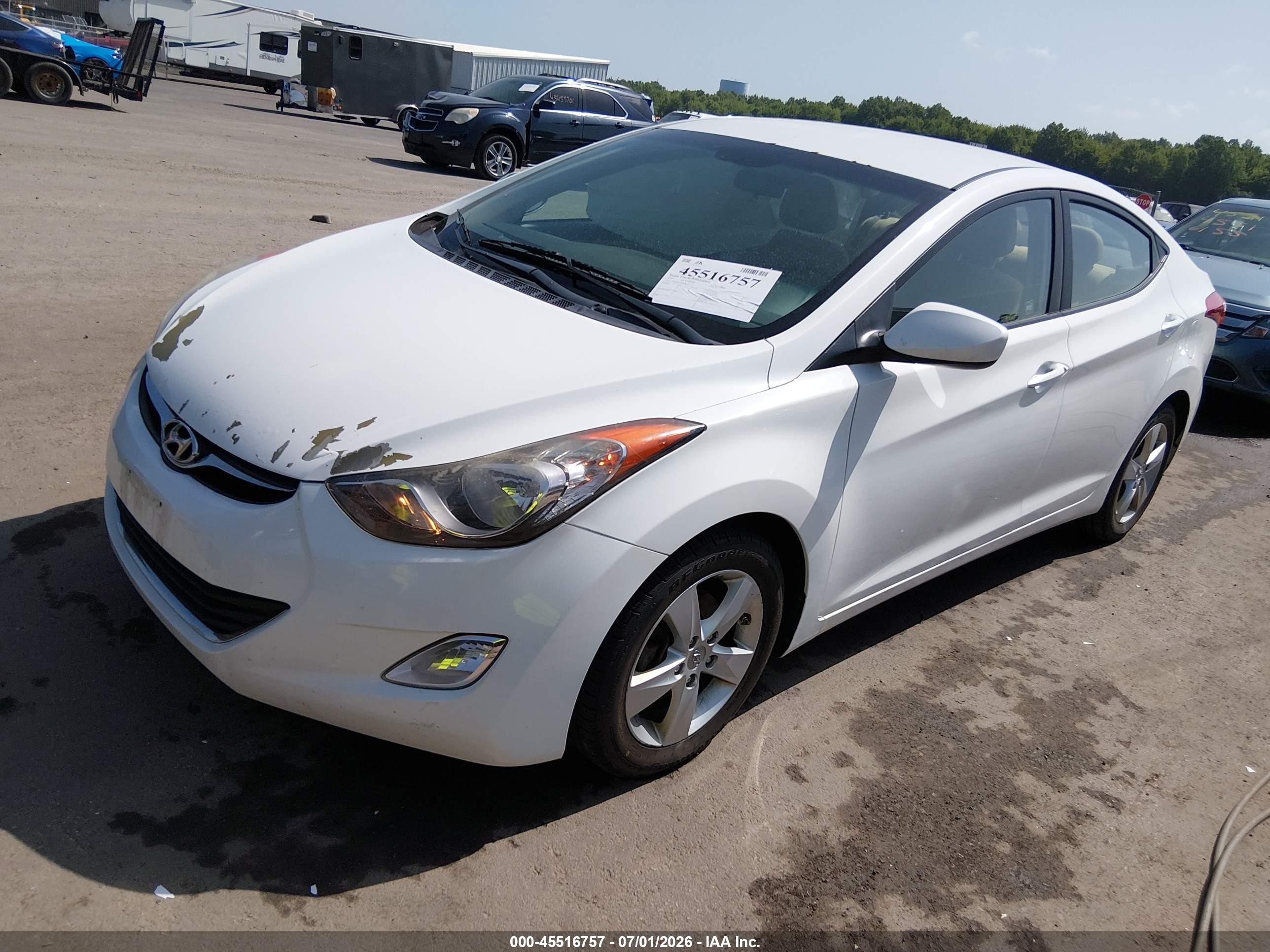 2013 Hyundai Elantra Gls Белый vin: 5NPDH4AE5DH295519
