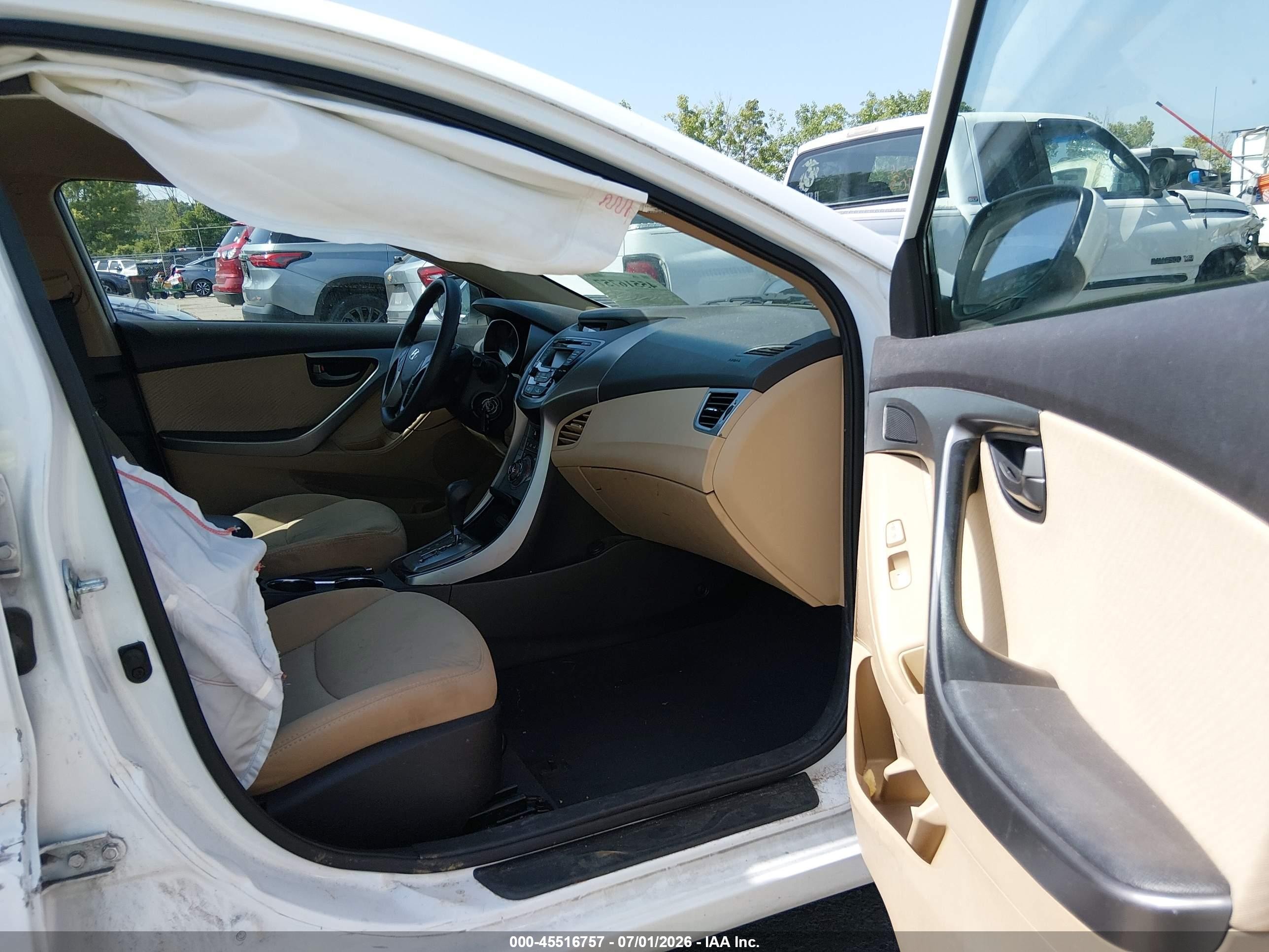 2013 Hyundai Elantra Gls White vin: 5NPDH4AE5DH295519