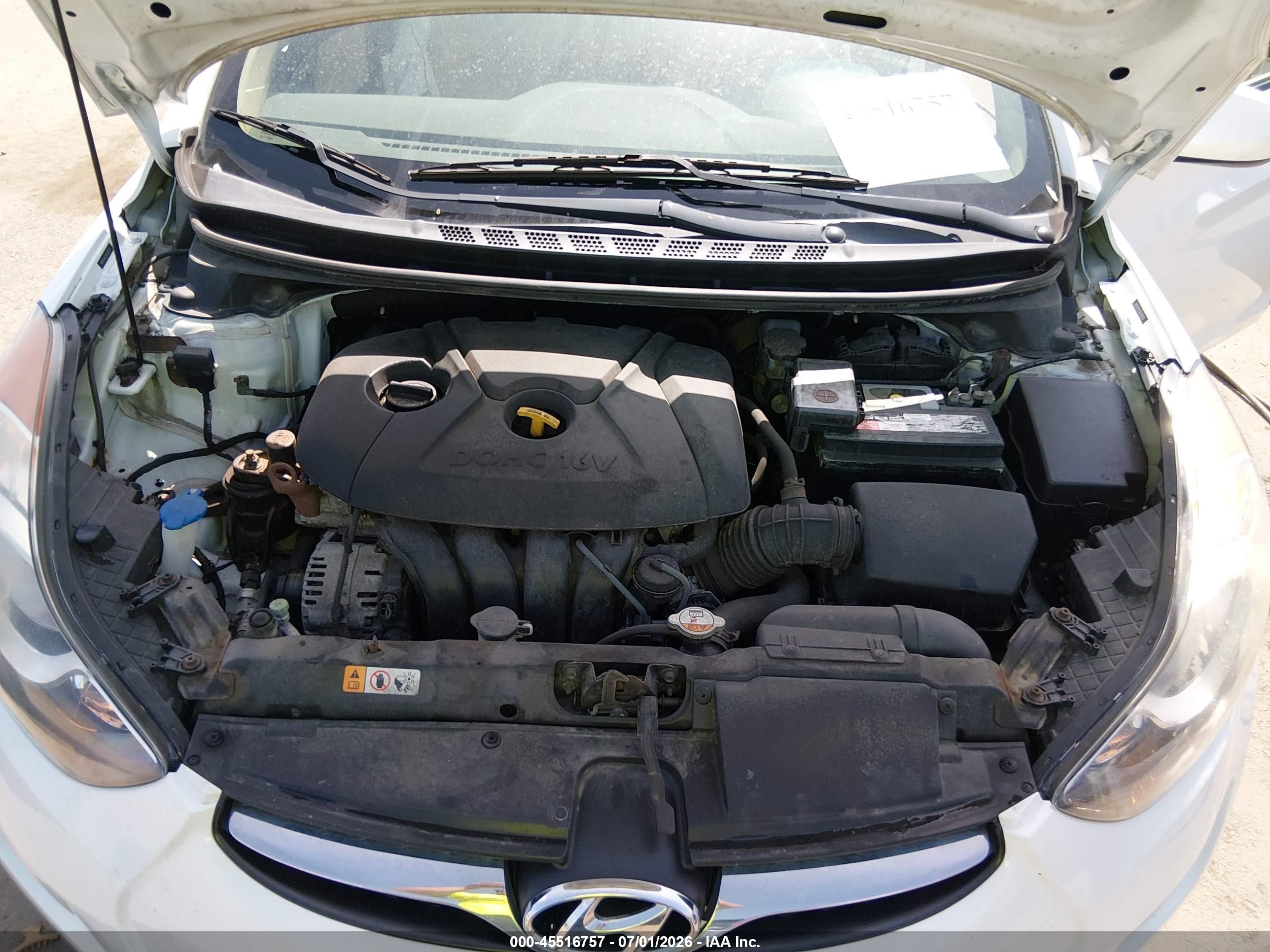 2013 Hyundai Elantra Gls White vin: 5NPDH4AE5DH295519