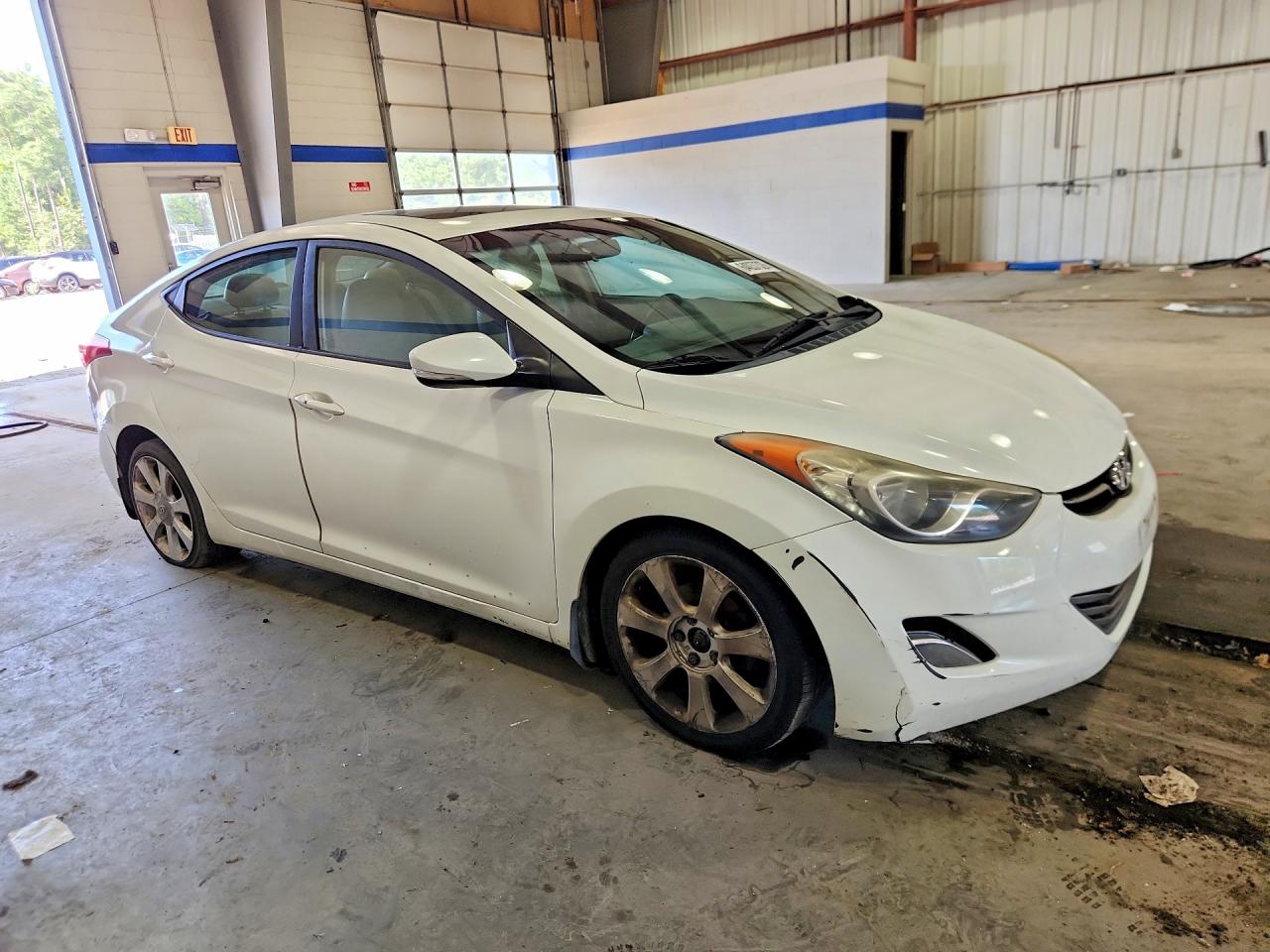 2013 Hyundai Elantra Limited Белый vin: 5NPDH4AE5DH306583