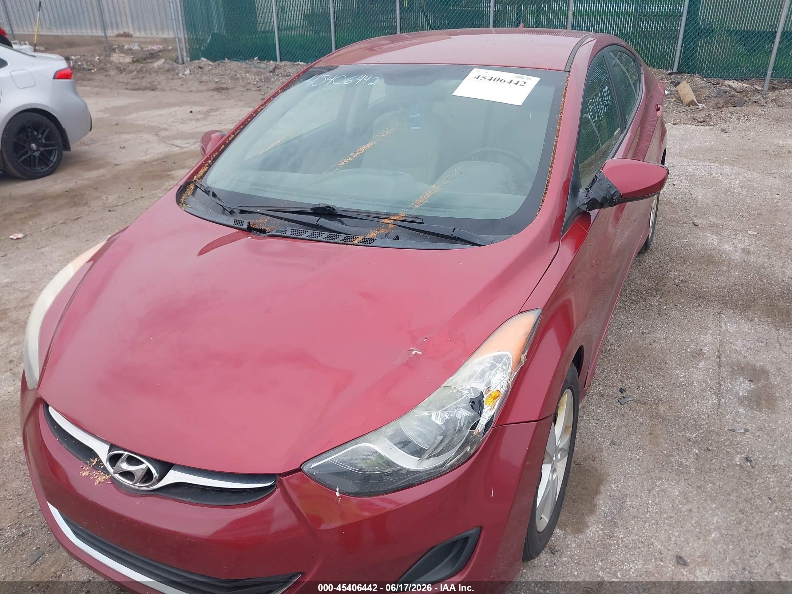 2013 Hyundai Elantra Gls Red vin: 5NPDH4AE5DH310598