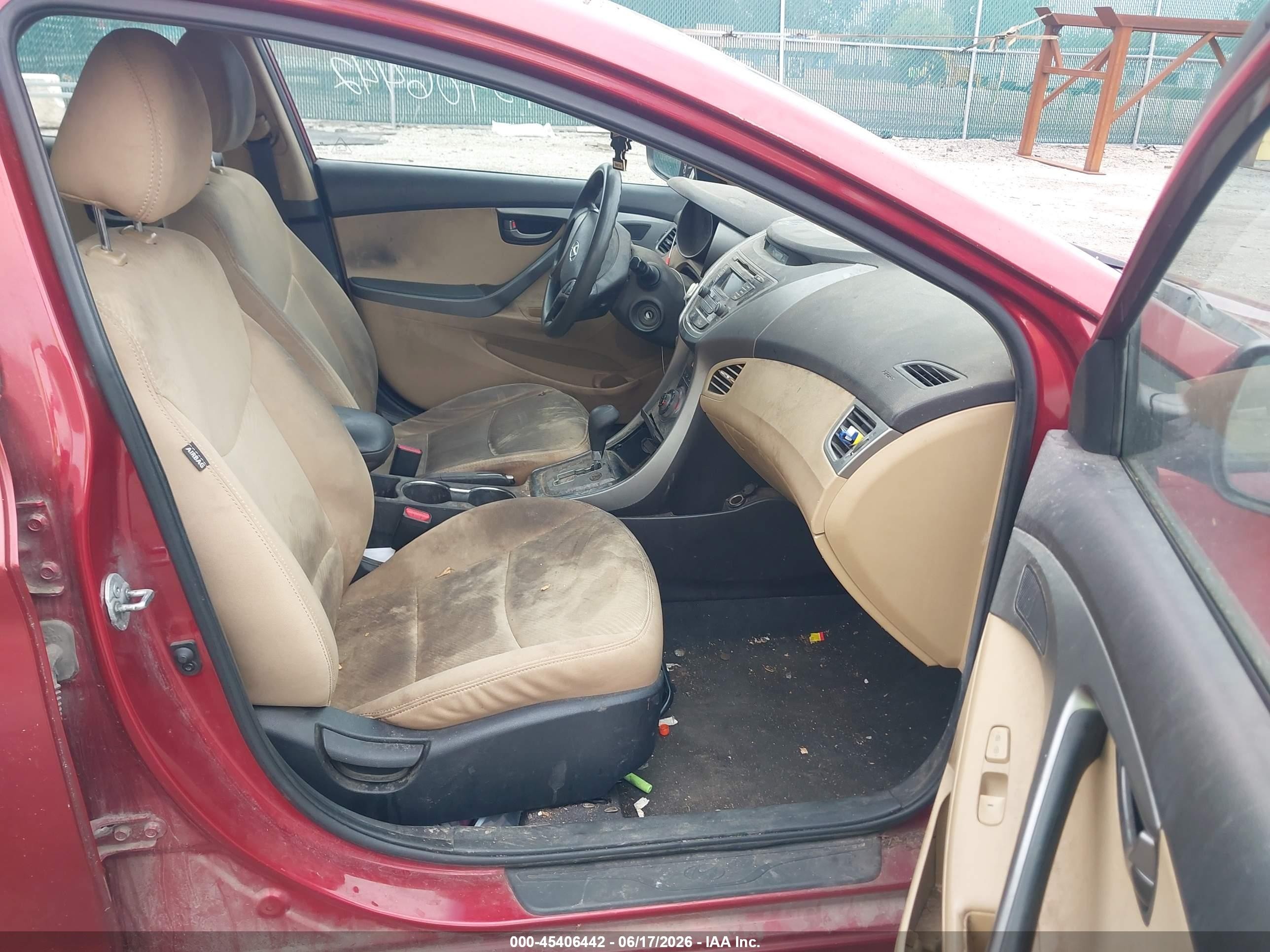 2013 Hyundai Elantra Gls Red vin: 5NPDH4AE5DH310598