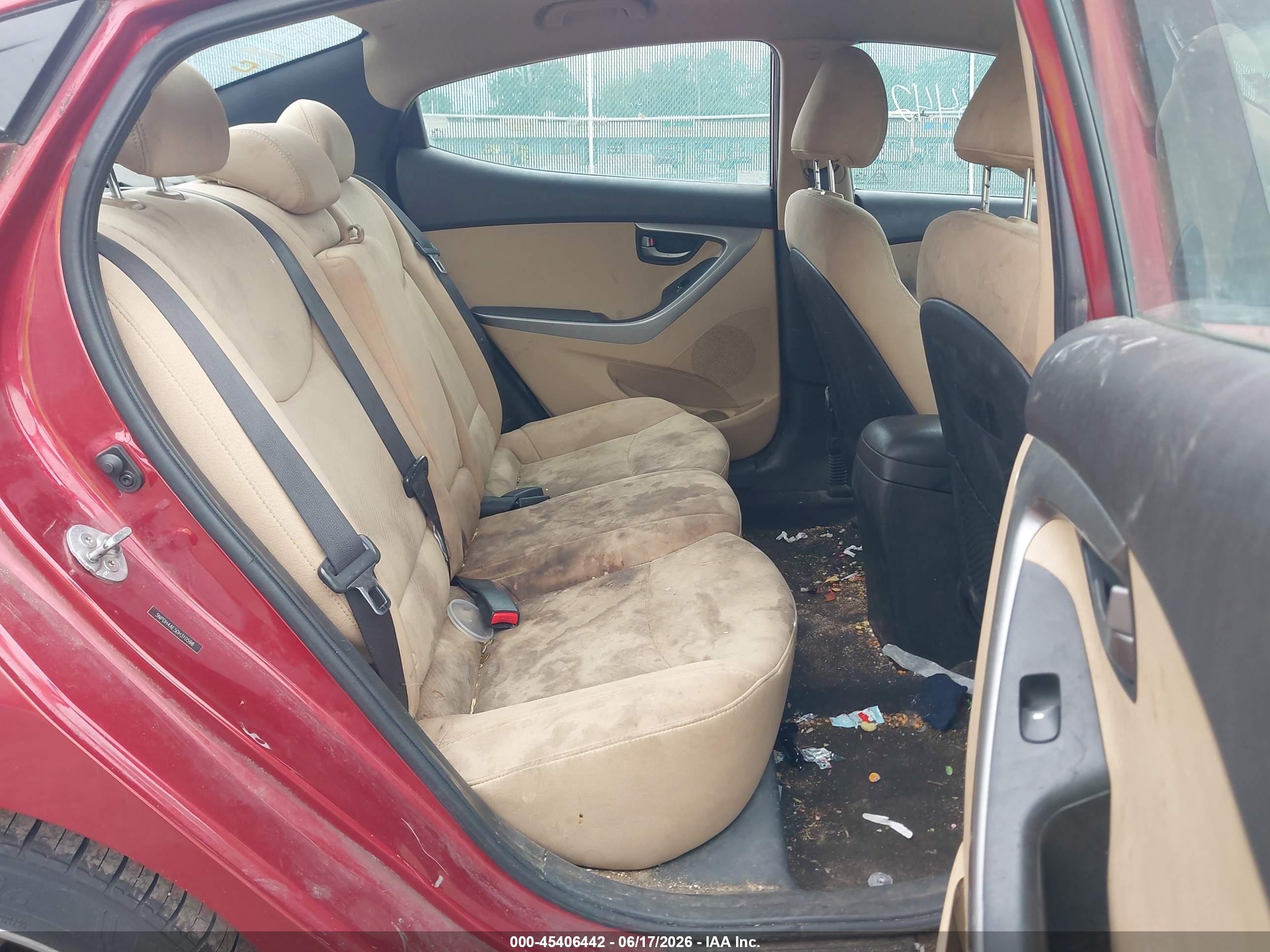 2013 Hyundai Elantra Gls Red vin: 5NPDH4AE5DH310598