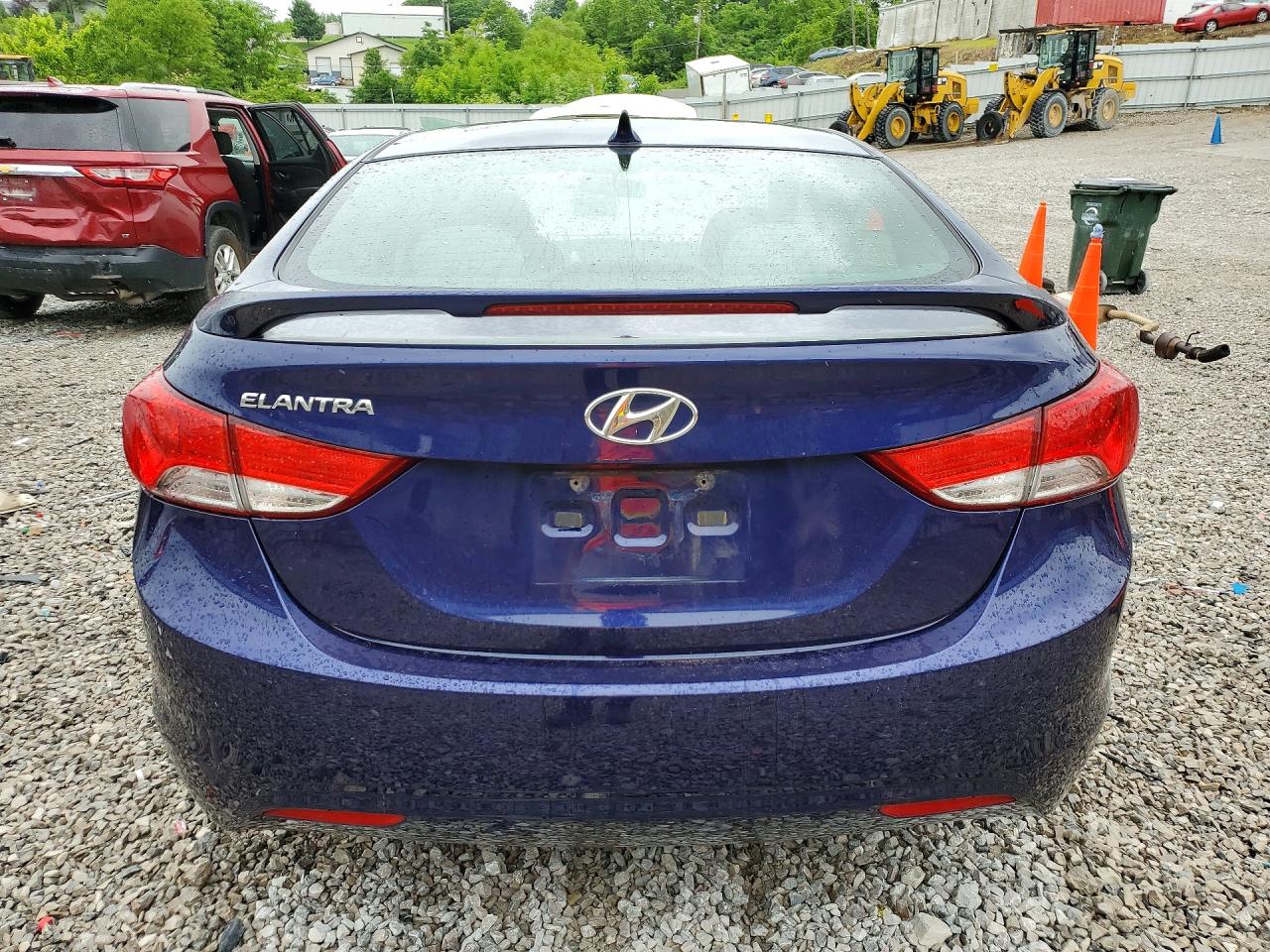2013 Hyundai Elantra Gls Blue vin: 5NPDH4AE5DH315817