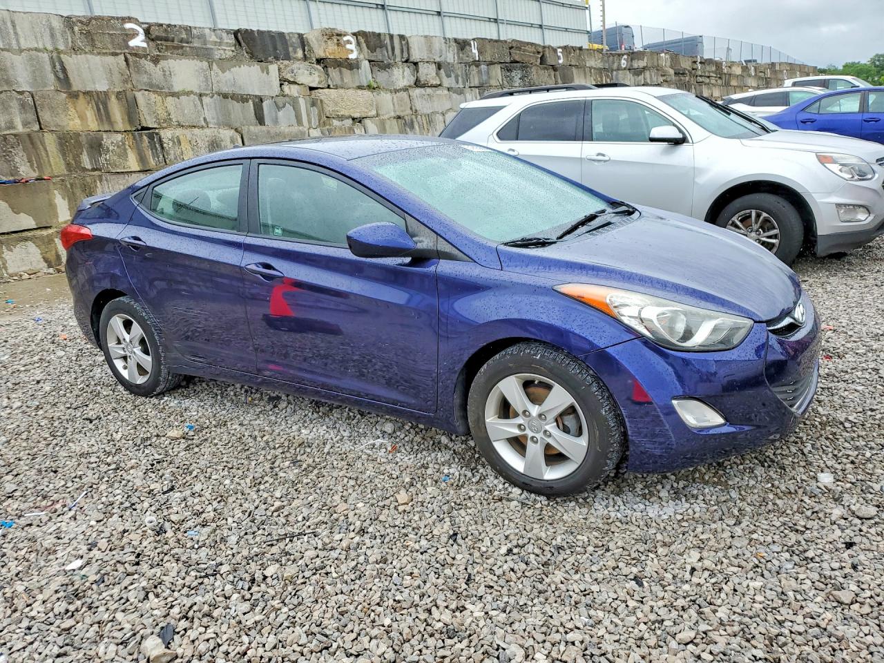 2013 Hyundai Elantra Gls Blue vin: 5NPDH4AE5DH315817