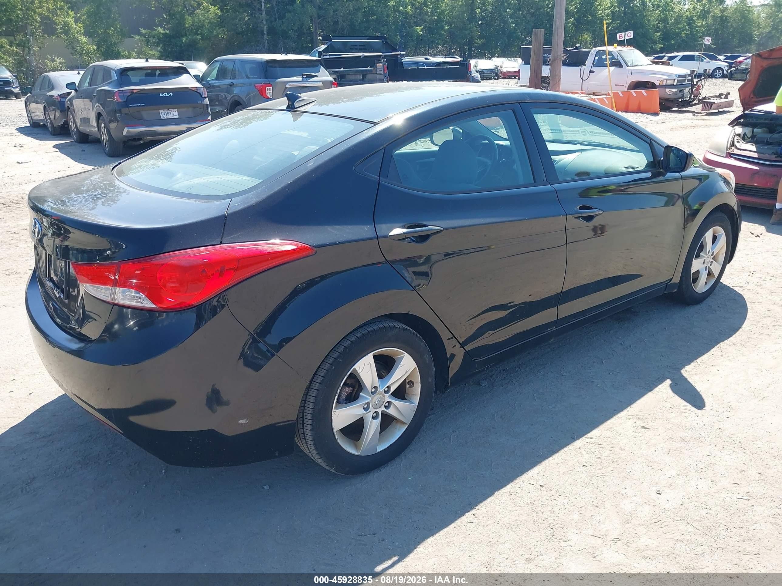 2013 Hyundai Elantra Gls Black vin: 5NPDH4AE5DH321830