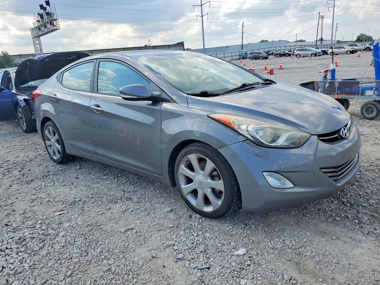 2013 Hyundai Elantra Limited Gray vin: 5NPDH4AE5DH327918