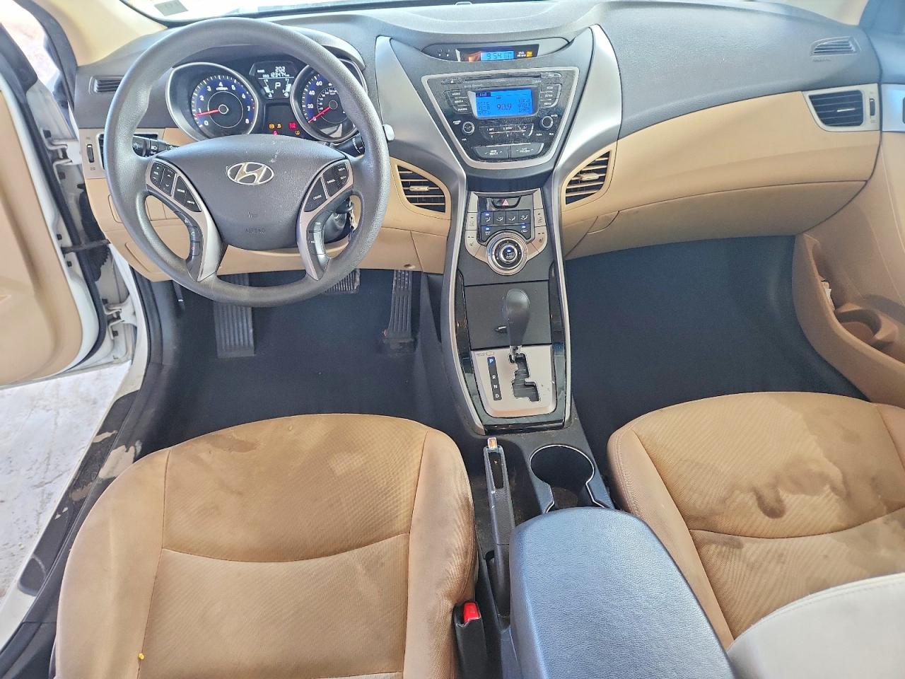 2013 Hyundai Elantra Gls White vin: 5NPDH4AE5DH329796
