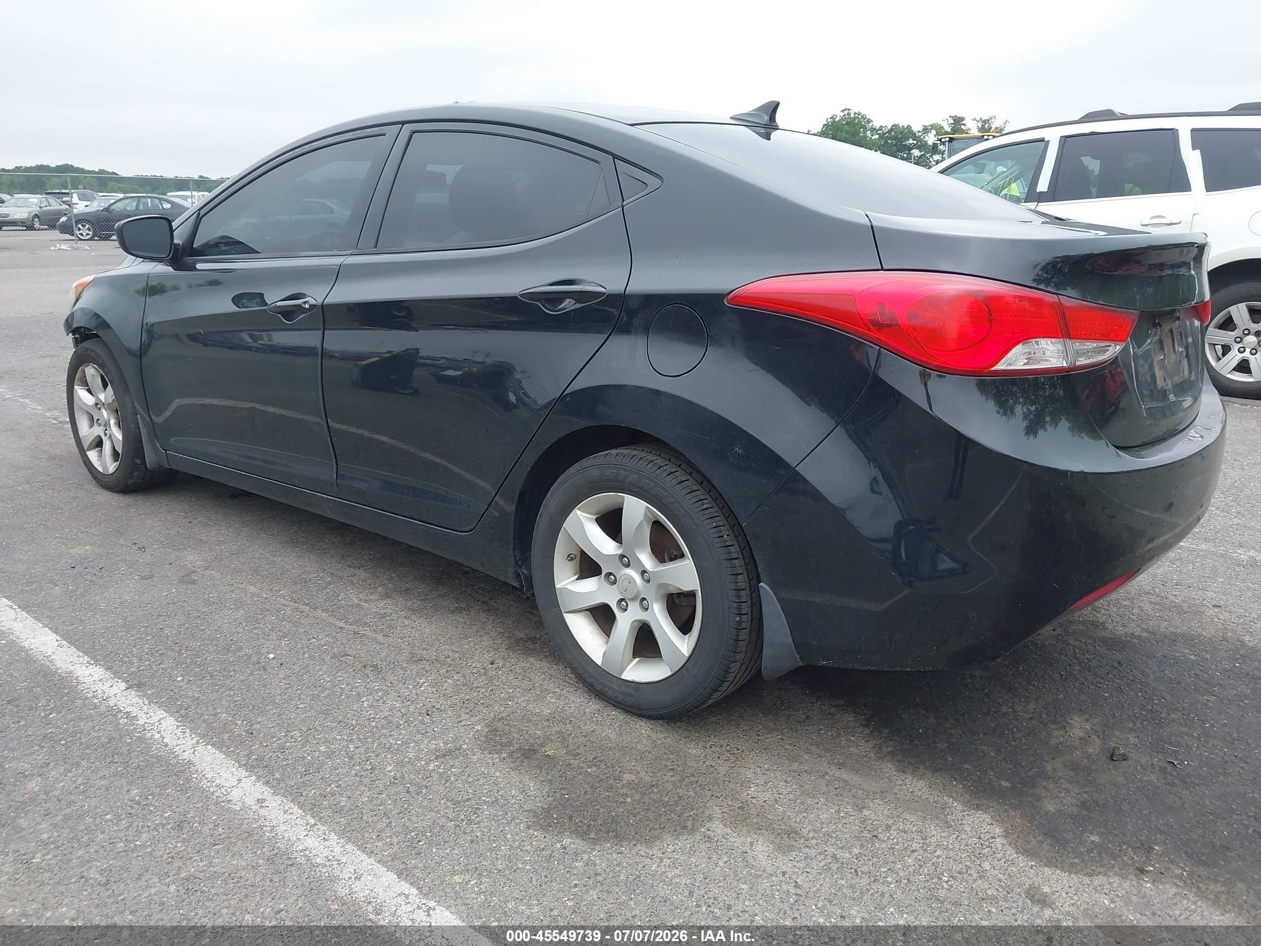 2013 Hyundai Elantra Gls Black vin: 5NPDH4AE5DH331497