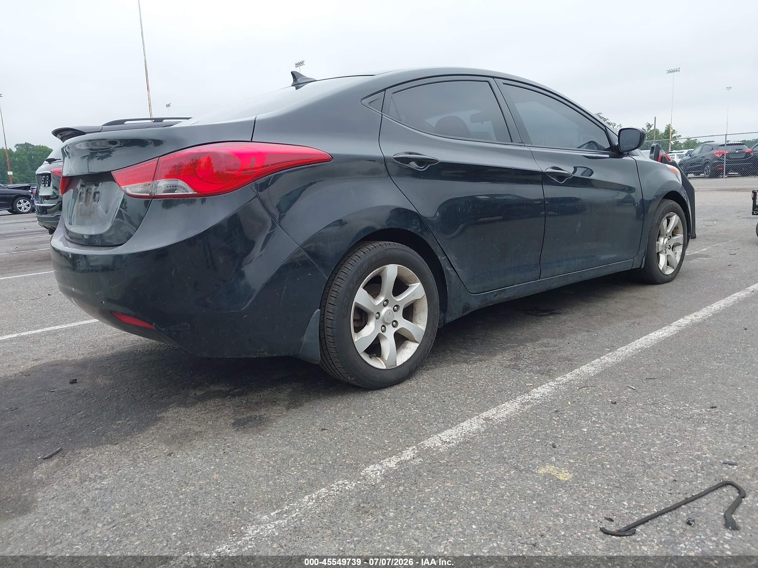 2013 Hyundai Elantra Gls Black vin: 5NPDH4AE5DH331497