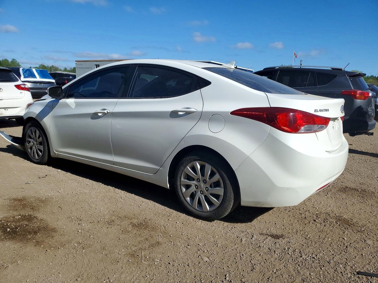 2013 Hyundai Elantra Gls White vin: 5NPDH4AE5DH334528