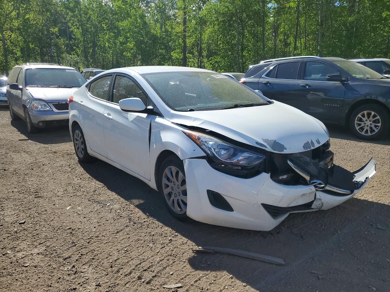 2013 Hyundai Elantra Gls White vin: 5NPDH4AE5DH334528