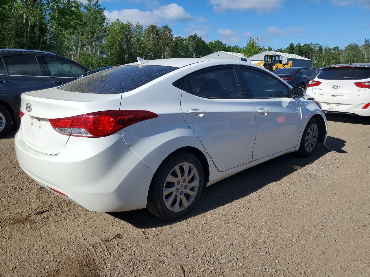 2013 Hyundai Elantra Gls White vin: 5NPDH4AE5DH334528