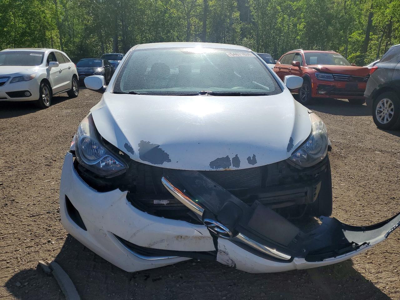 2013 Hyundai Elantra Gls White vin: 5NPDH4AE5DH334528