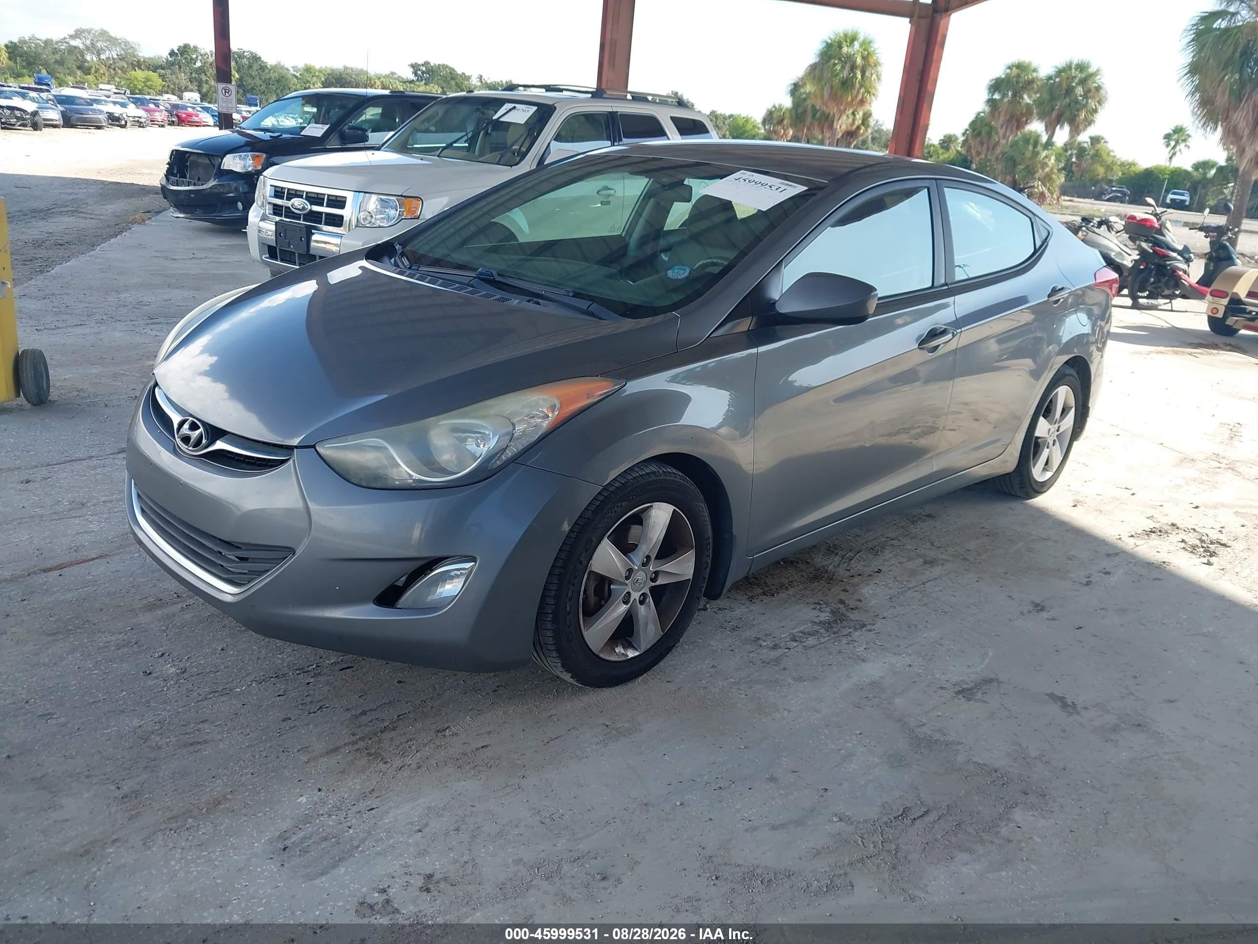 2013 Hyundai Elantra Gls Gray vin: 5NPDH4AE5DH339745