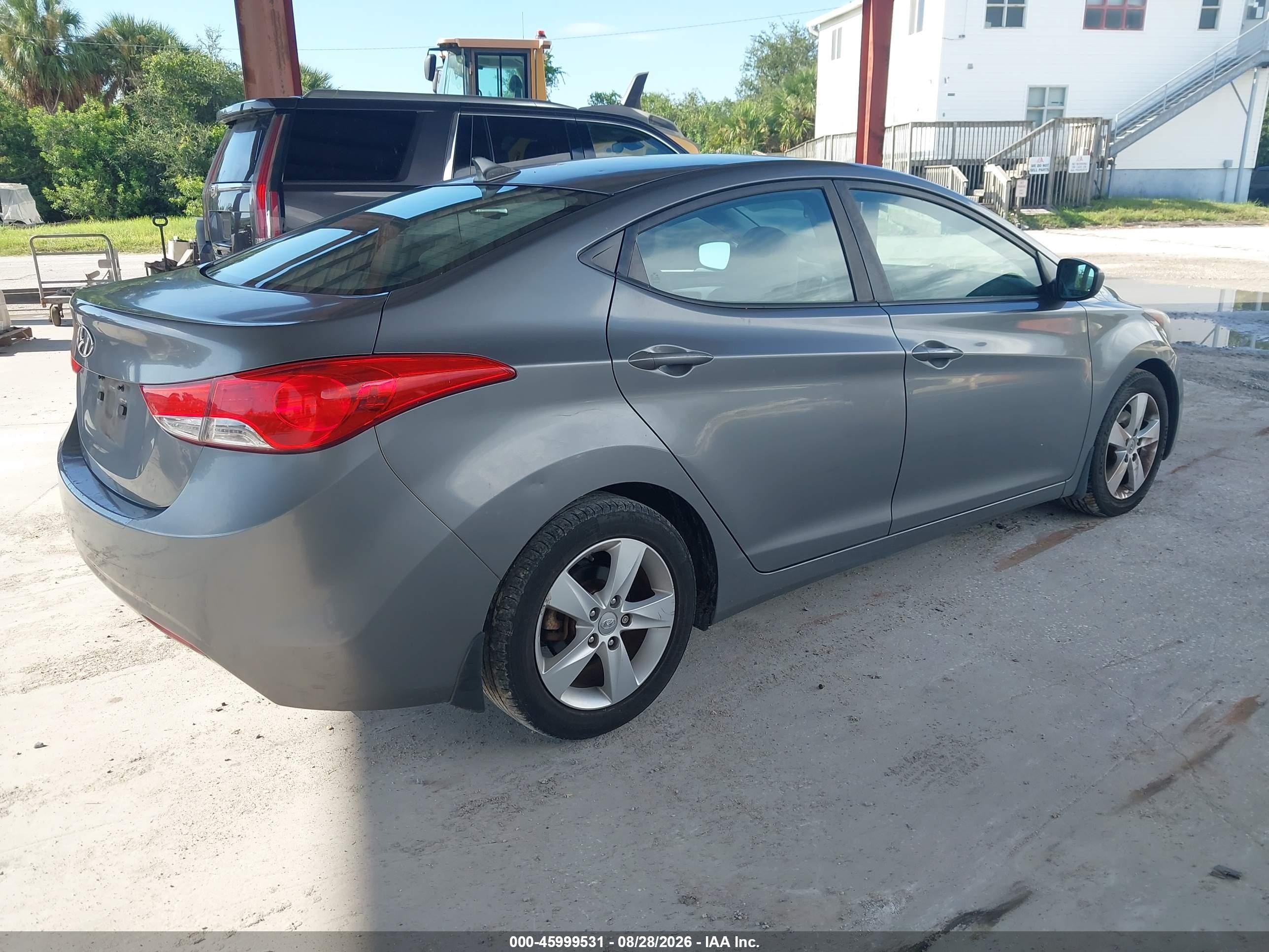 2013 Hyundai Elantra Gls Gray vin: 5NPDH4AE5DH339745