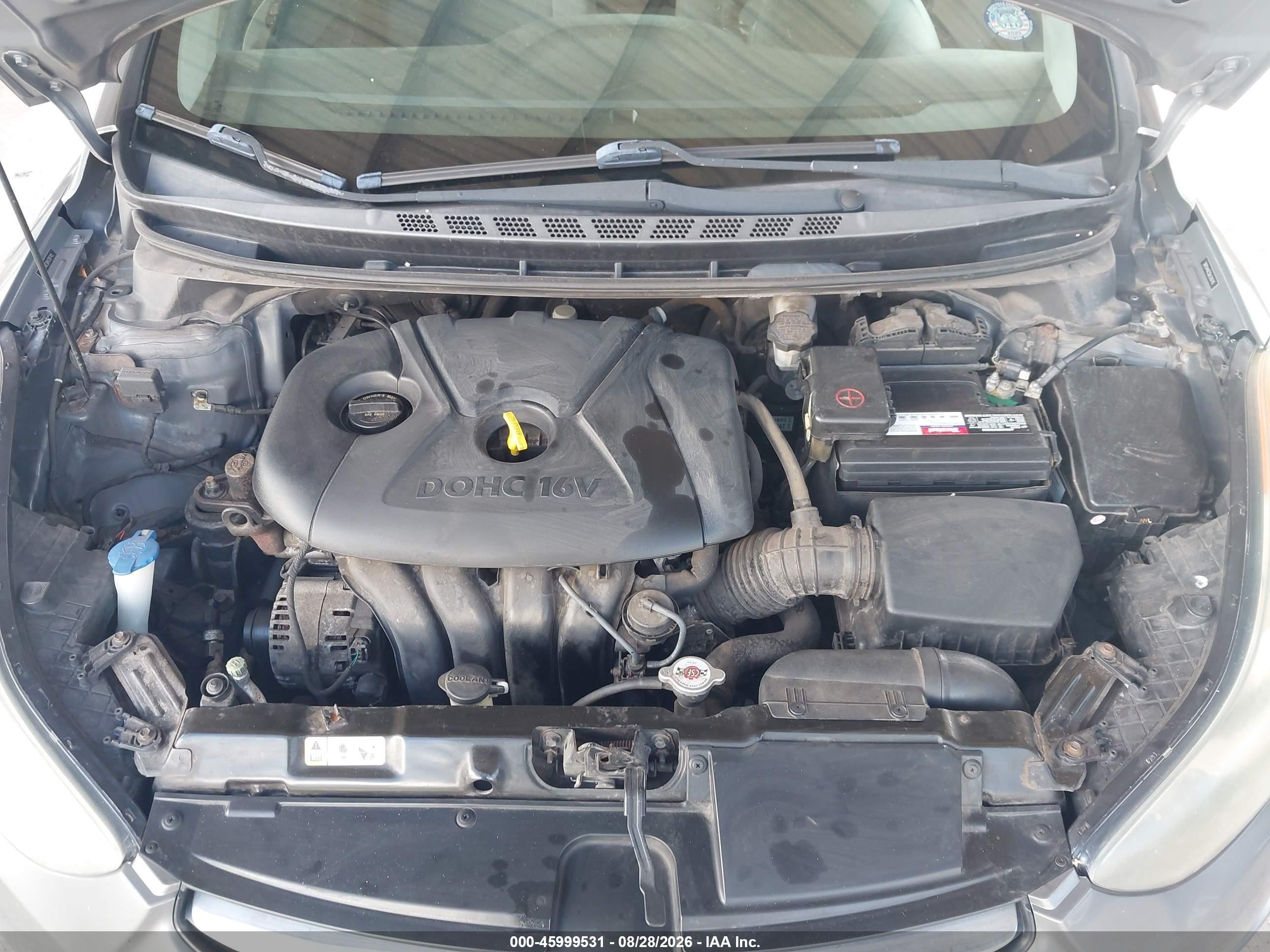 2013 Hyundai Elantra Gls Gray vin: 5NPDH4AE5DH339745