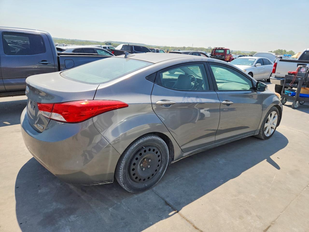 2013 Hyundai Elantra Limited Gray vin: 5NPDH4AE5DH341124