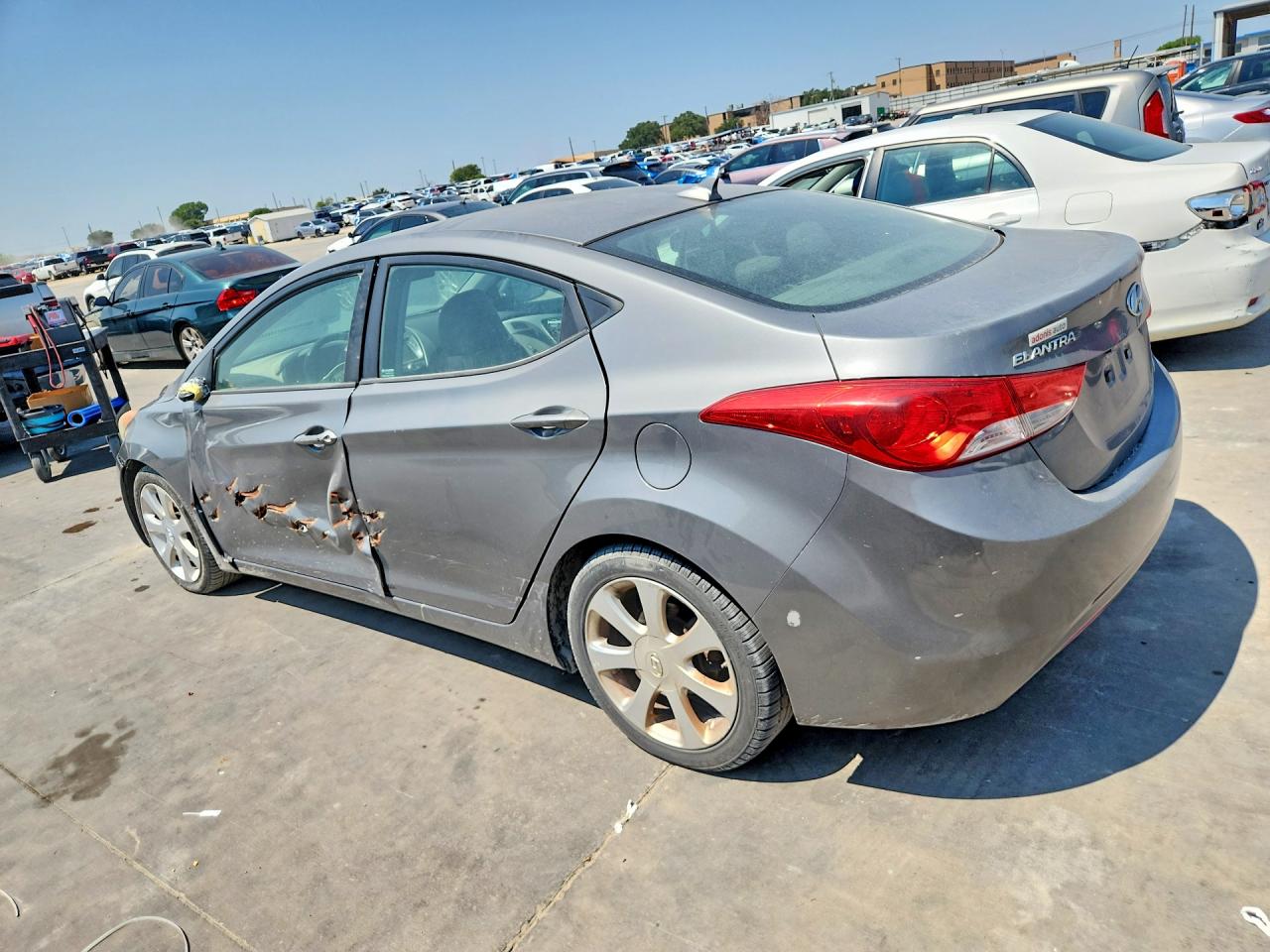 2013 Hyundai Elantra Limited Gray vin: 5NPDH4AE5DH341124