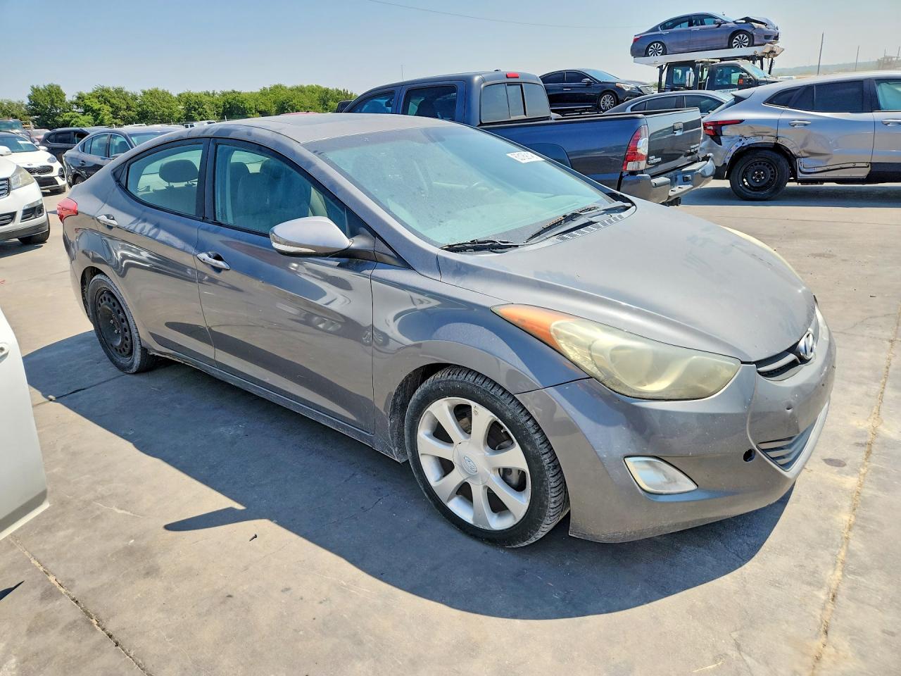 2013 Hyundai Elantra Limited Gray vin: 5NPDH4AE5DH341124