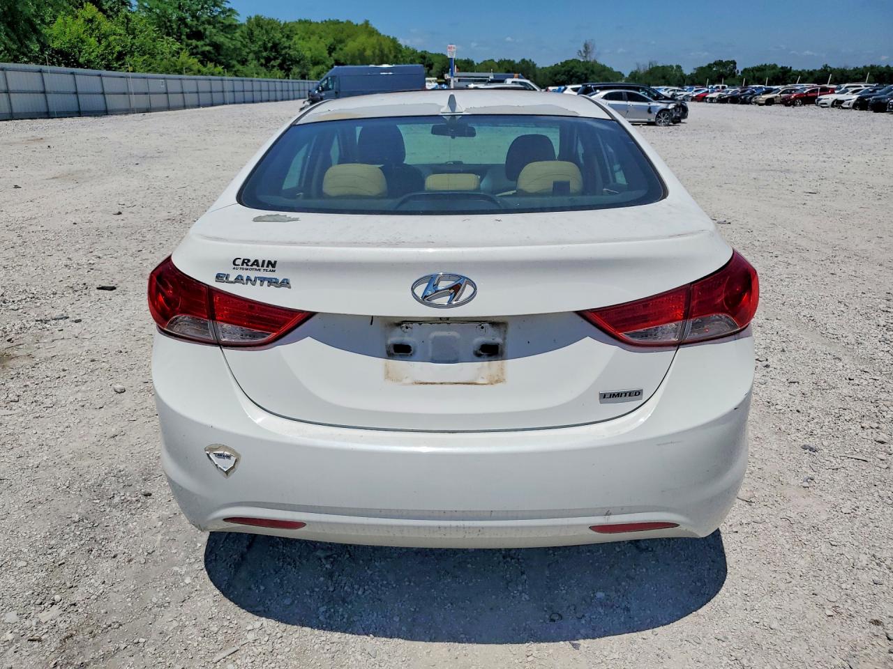 2013 Hyundai Elantra Limited White vin: 5NPDH4AE5DH341169