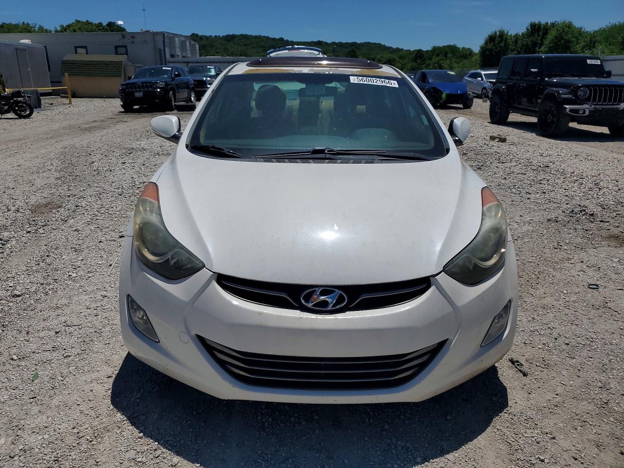 2013 Hyundai Elantra Limited White vin: 5NPDH4AE5DH341169