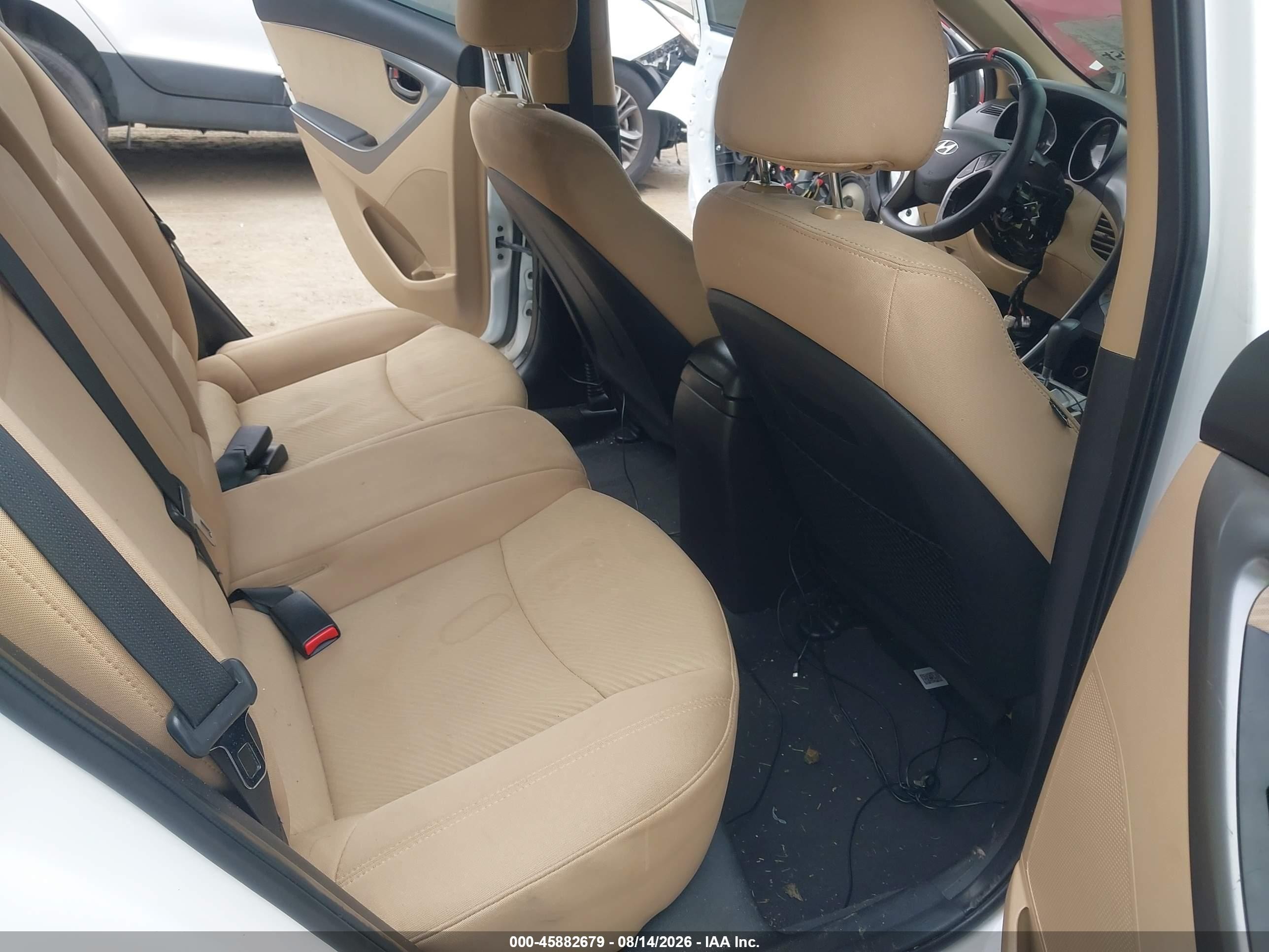 2013 Hyundai Elantra Gls White vin: 5NPDH4AE5DH344881