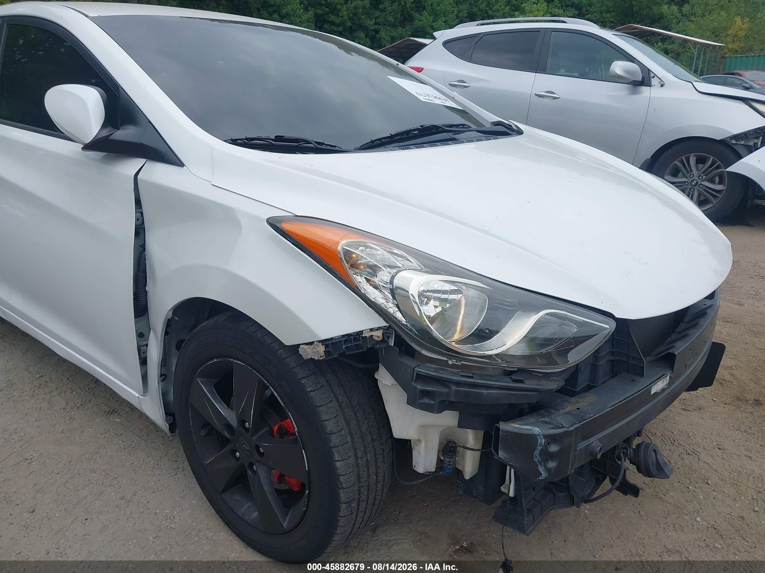 2013 Hyundai Elantra Gls White vin: 5NPDH4AE5DH344881