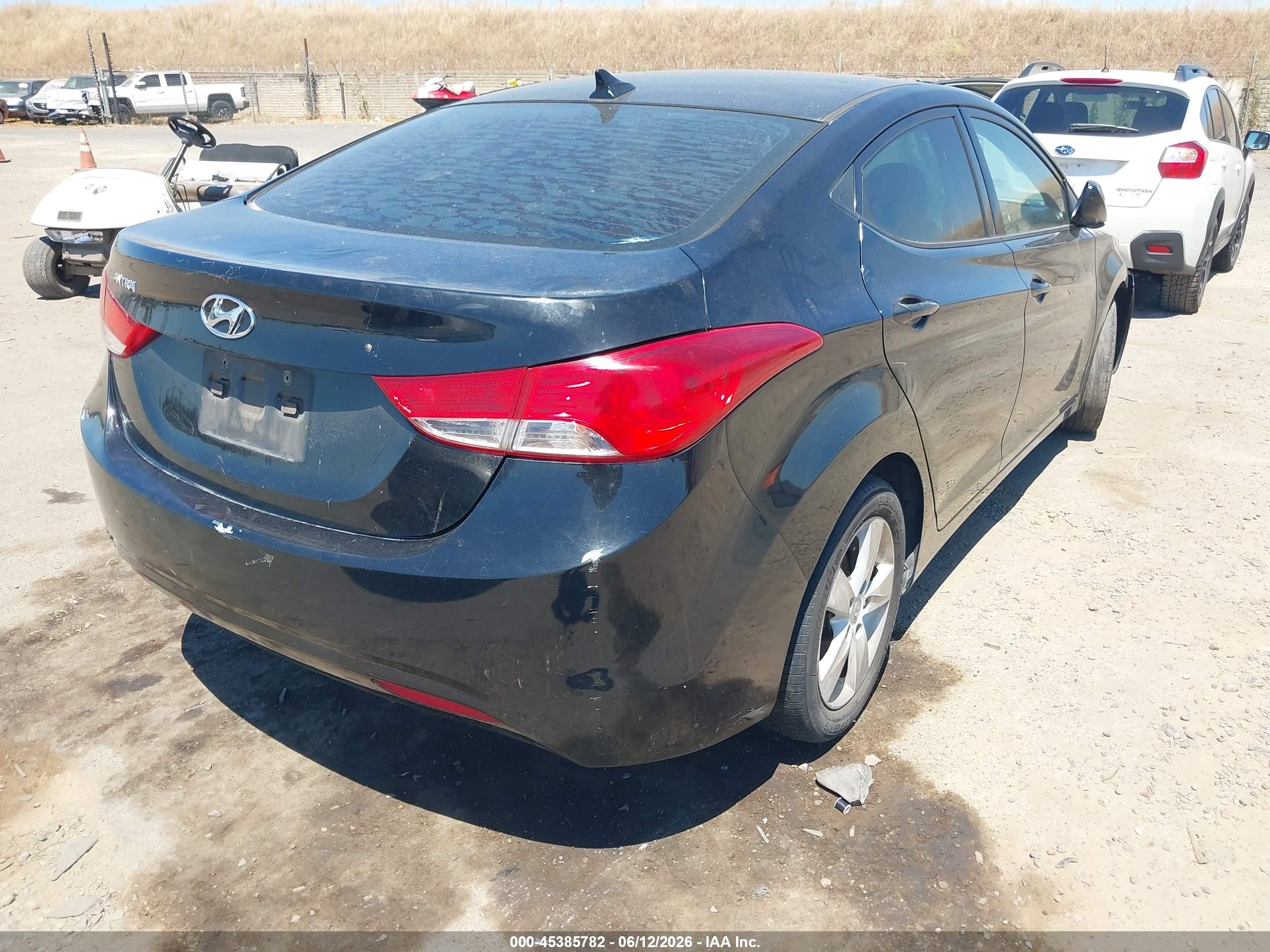 2013 Hyundai Elantra Gls Black vin: 5NPDH4AE5DH344928