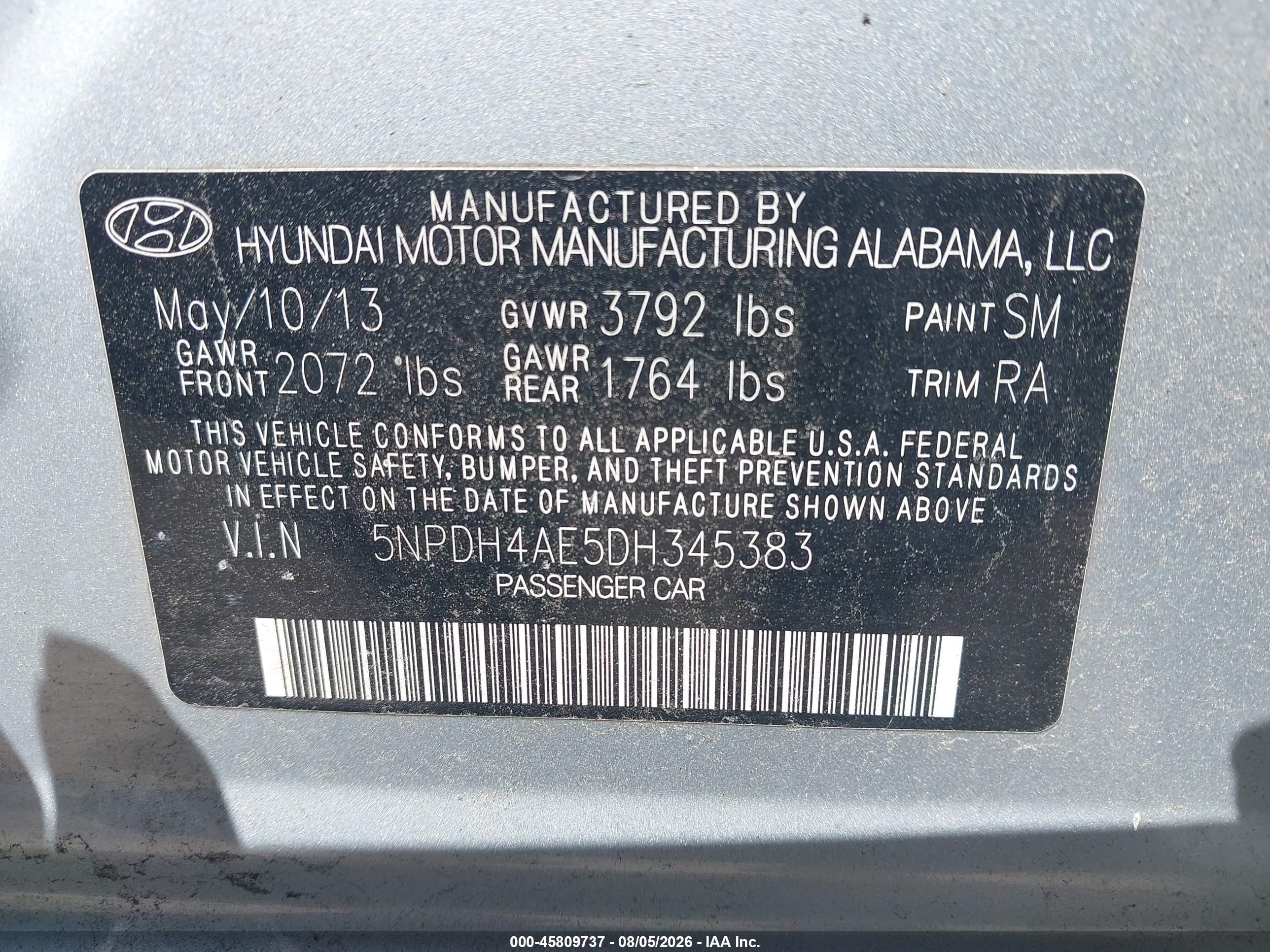 2013 Hyundai Elantra Gls Silver vin: 5NPDH4AE5DH345383