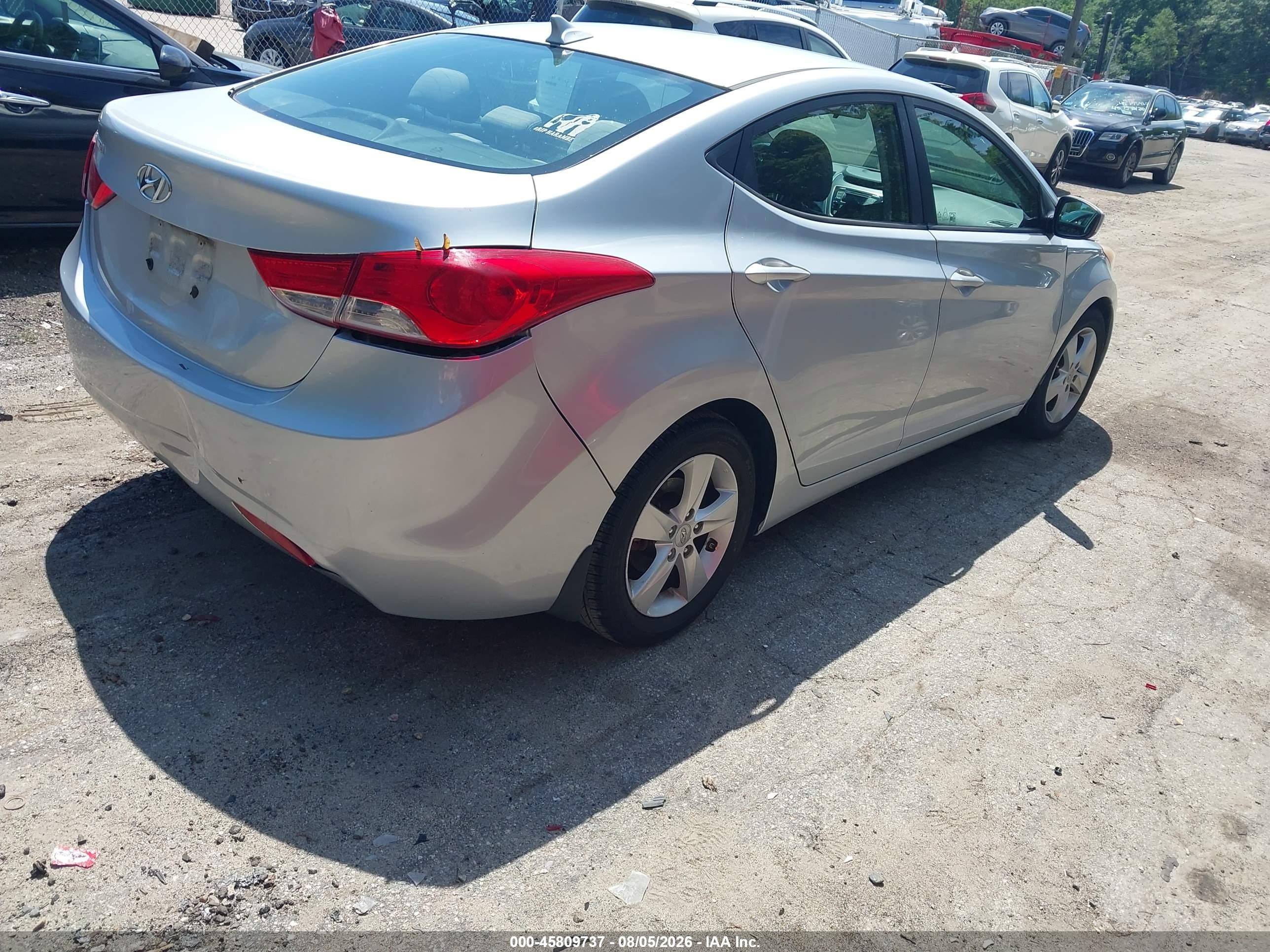 2013 Hyundai Elantra Gls Silver vin: 5NPDH4AE5DH345383