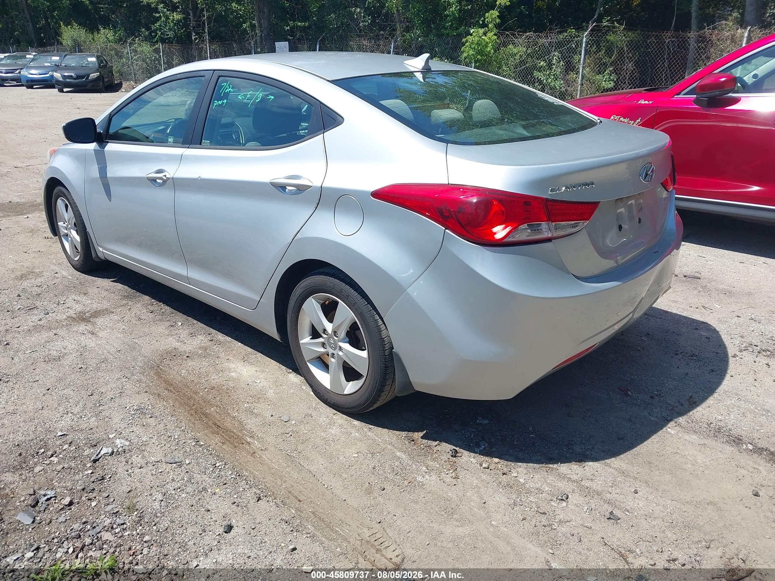 2013 Hyundai Elantra Gls Silver vin: 5NPDH4AE5DH345383