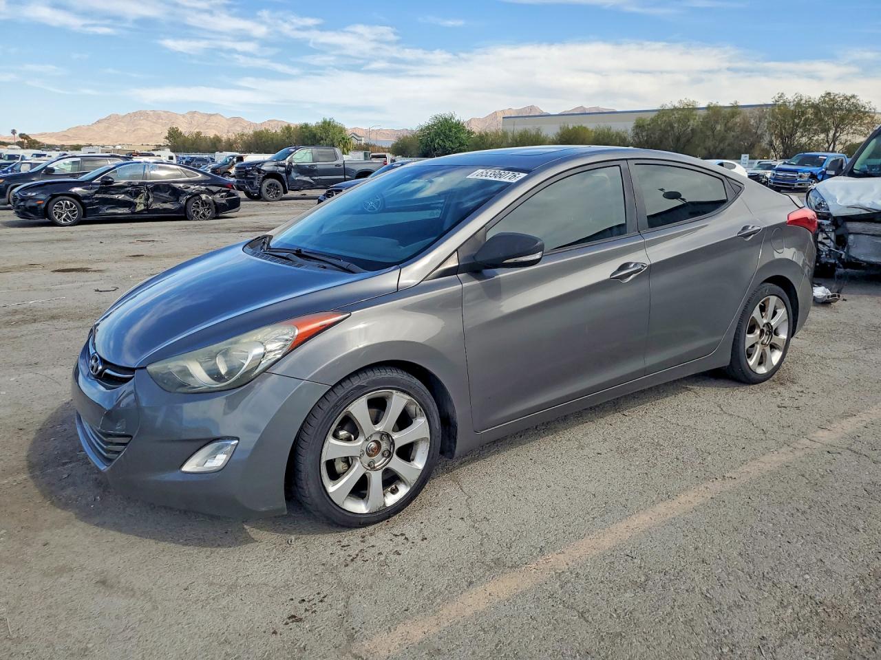 2013 Hyundai Elantra Limited Gray vin: 5NPDH4AE5DH350373