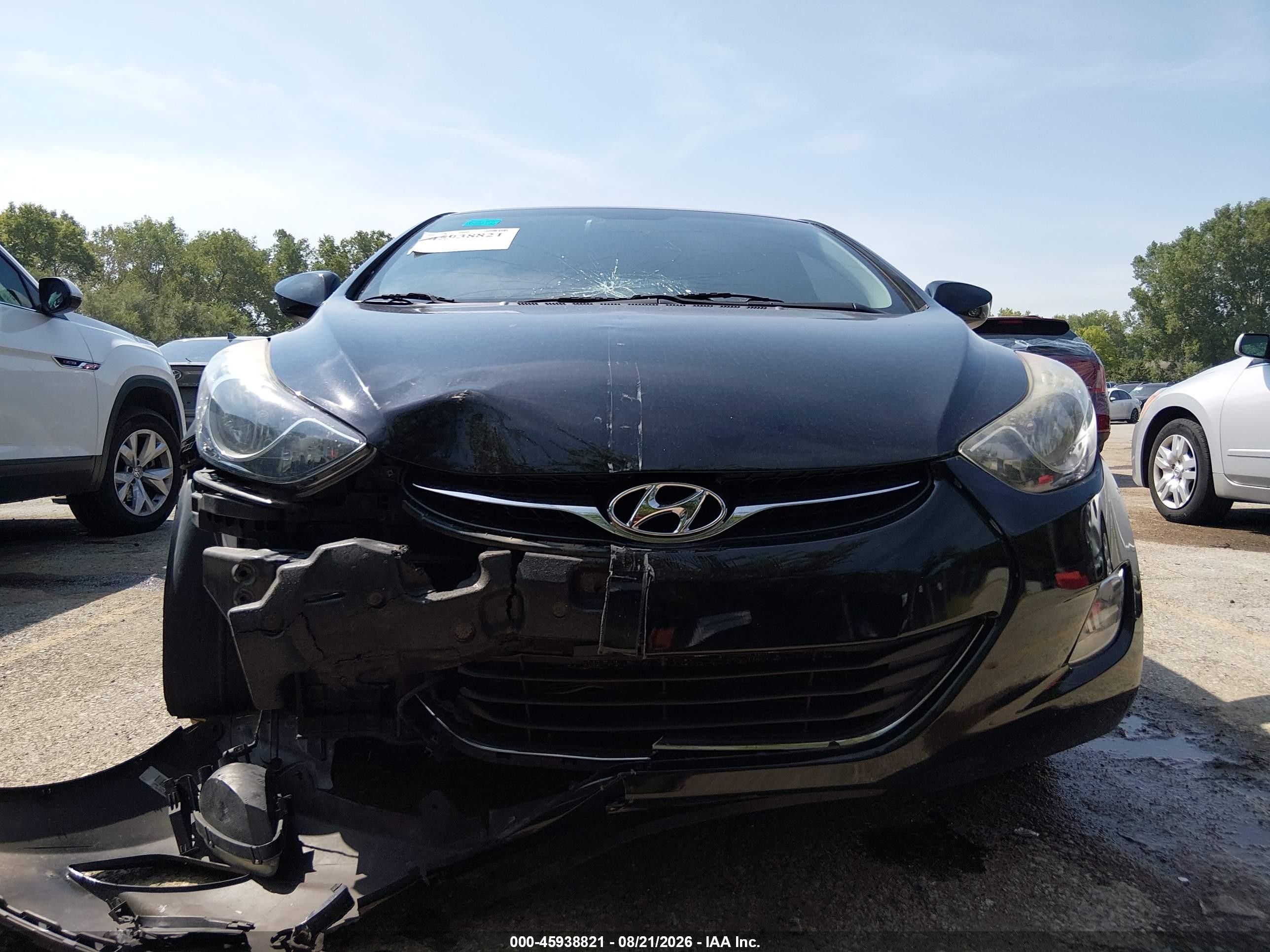 2013 Hyundai Elantra Gls Black vin: 5NPDH4AE5DH351572