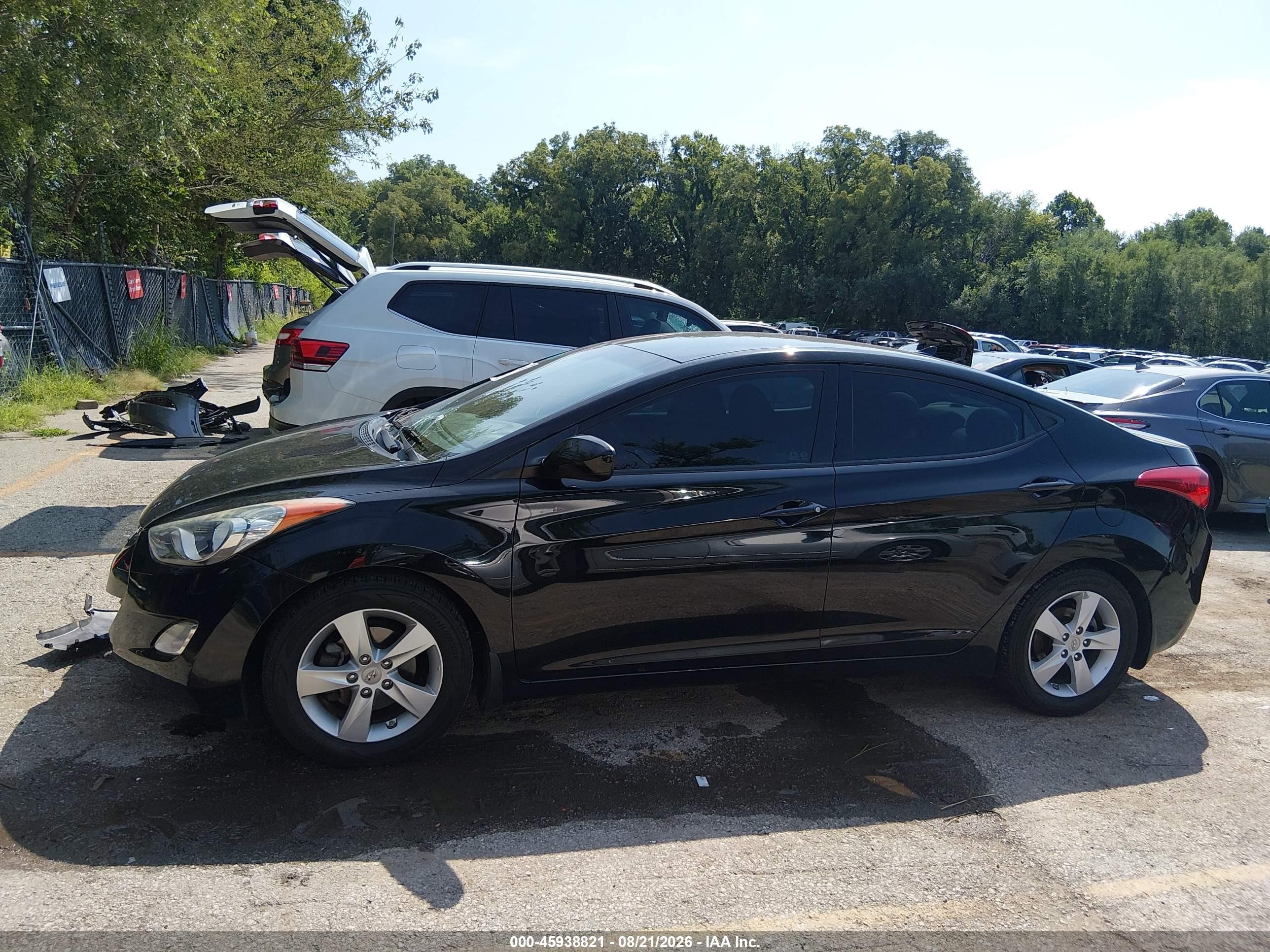 2013 Hyundai Elantra Gls Black vin: 5NPDH4AE5DH351572