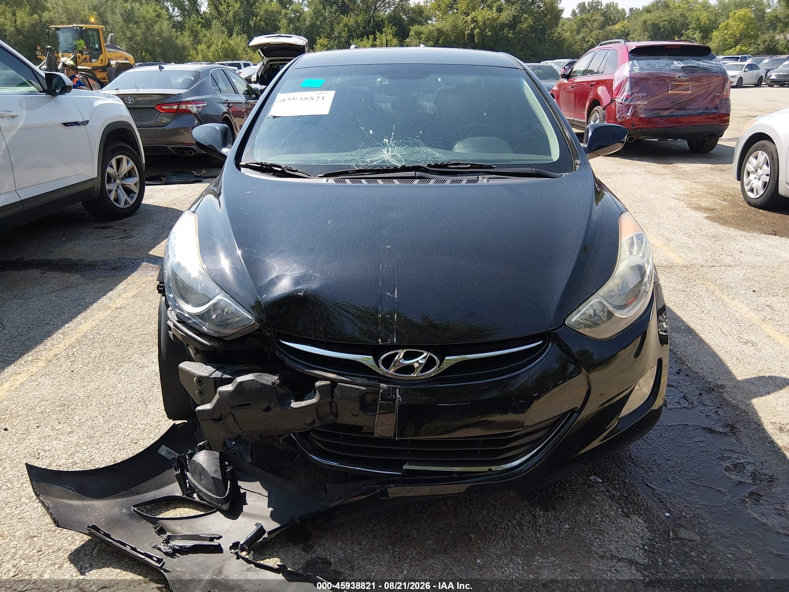 2013 Hyundai Elantra Gls Black vin: 5NPDH4AE5DH351572