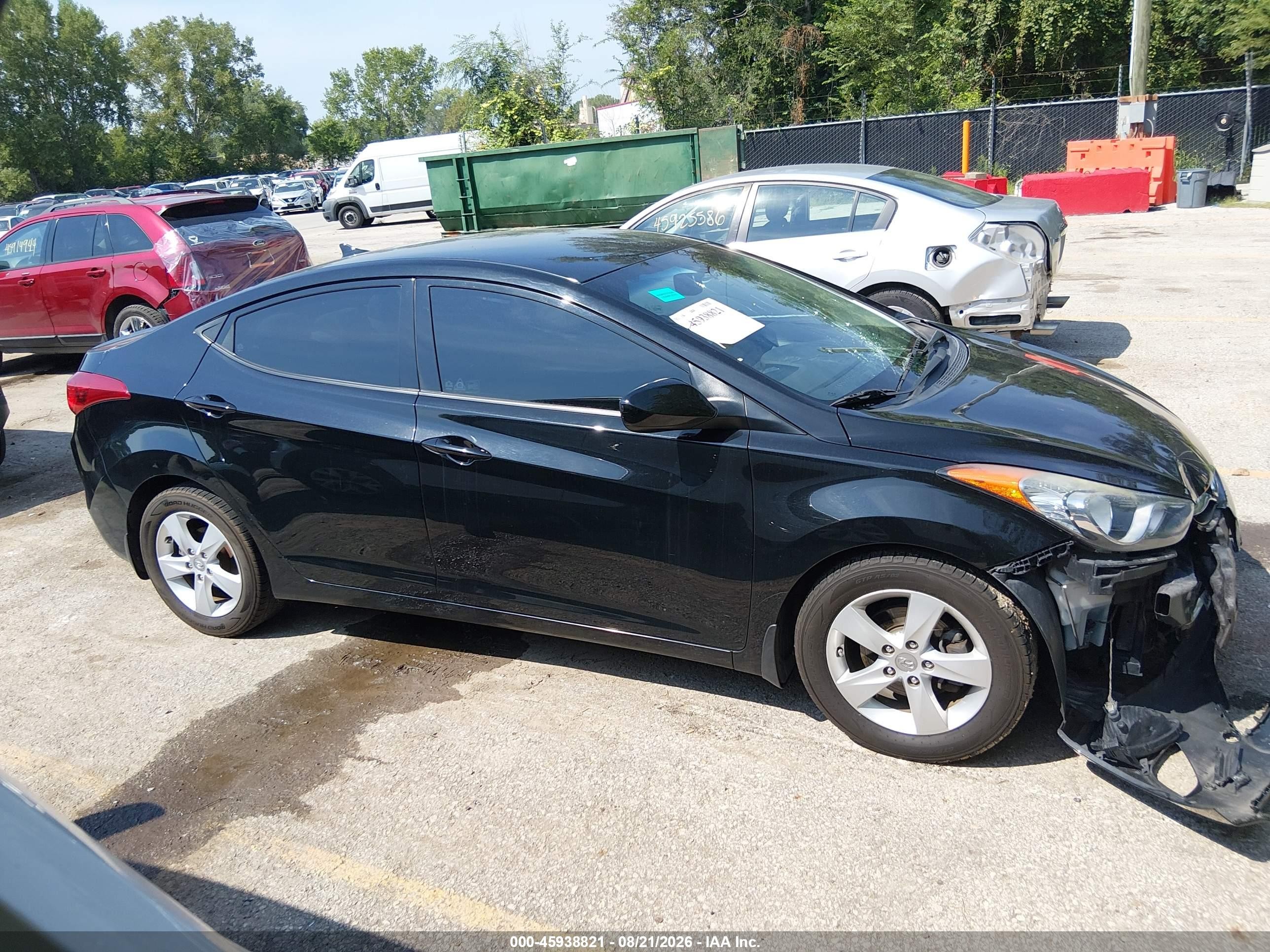 2013 Hyundai Elantra Gls Black vin: 5NPDH4AE5DH351572