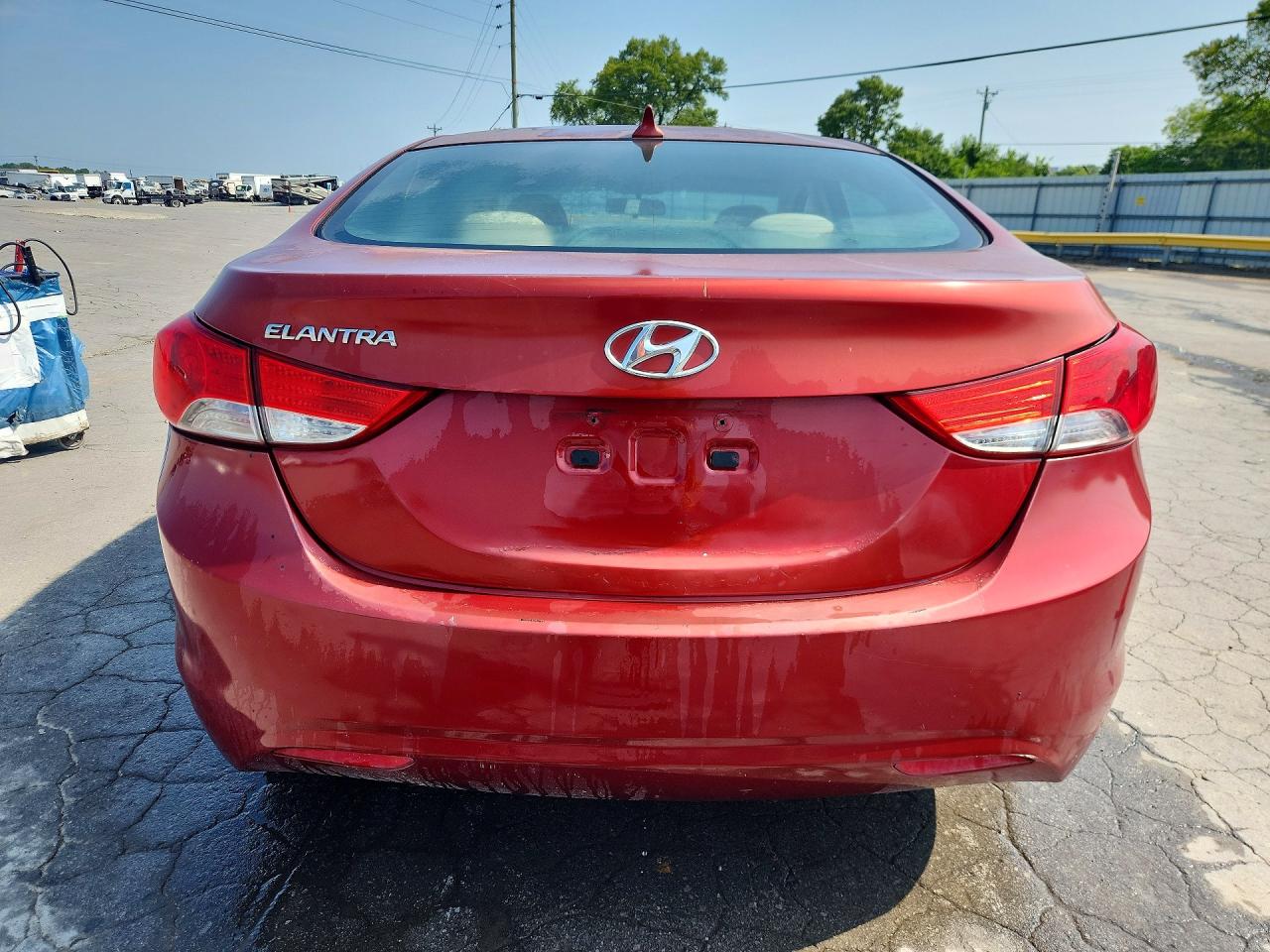 2013 Hyundai Elantra Gls Red vin: 5NPDH4AE5DH352558