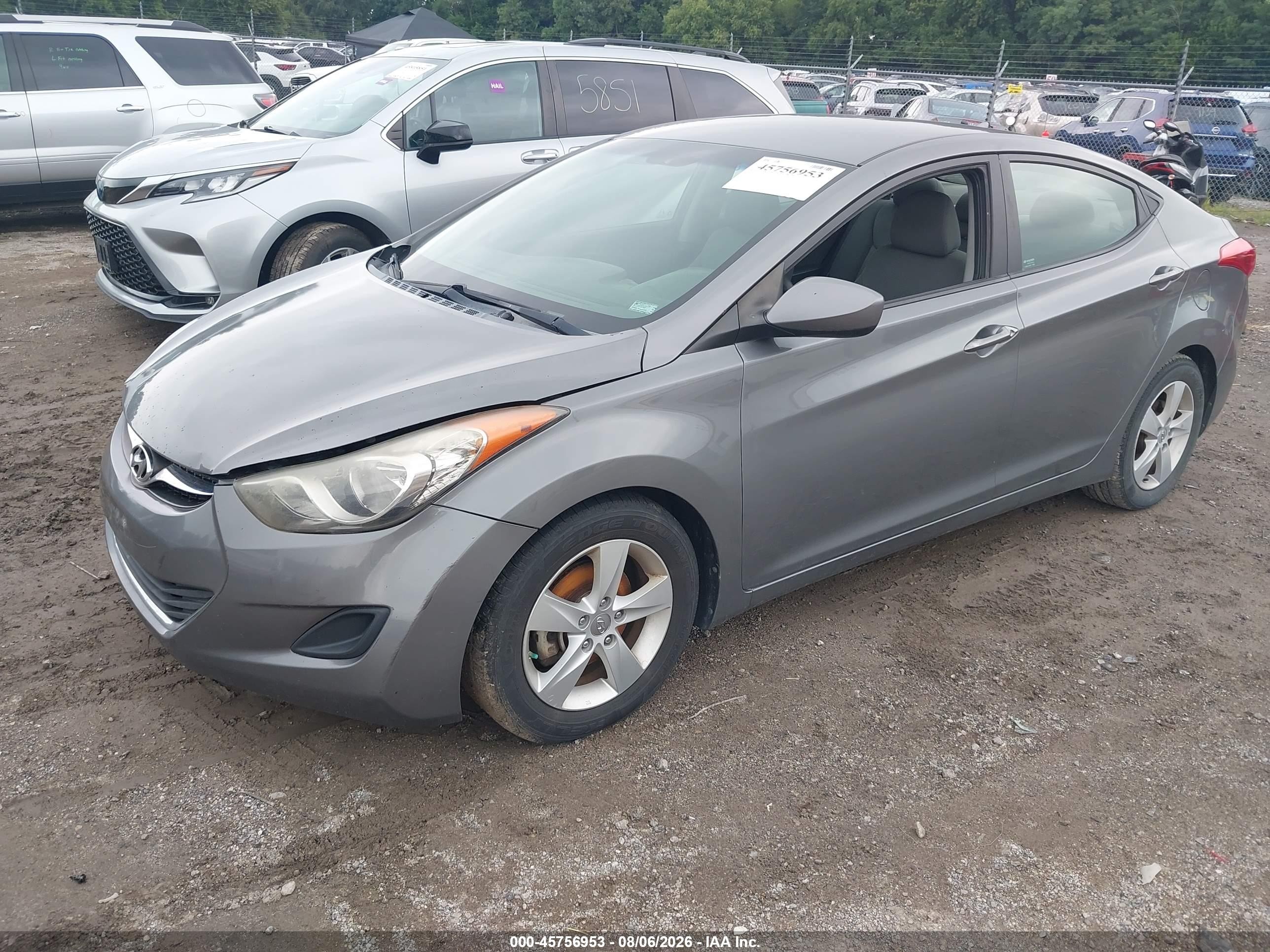 2013 Hyundai Elantra Gls Gray vin: 5NPDH4AE5DH358392