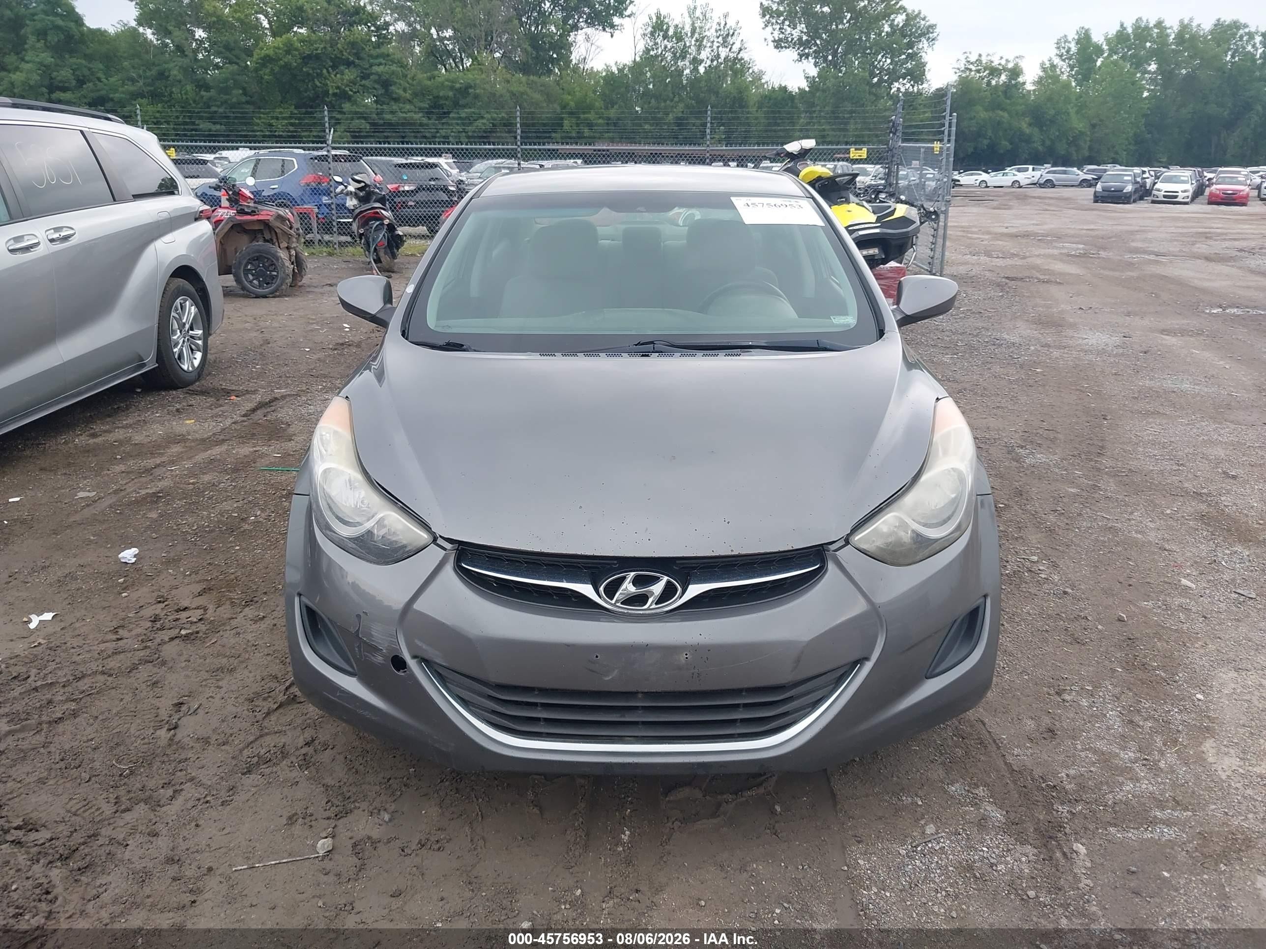 2013 Hyundai Elantra Gls Gray vin: 5NPDH4AE5DH358392