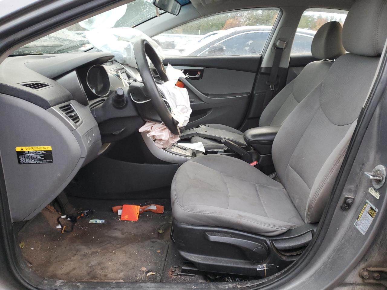 2013 Hyundai Elantra Gray vin: 5NPDH4AE5DH362765