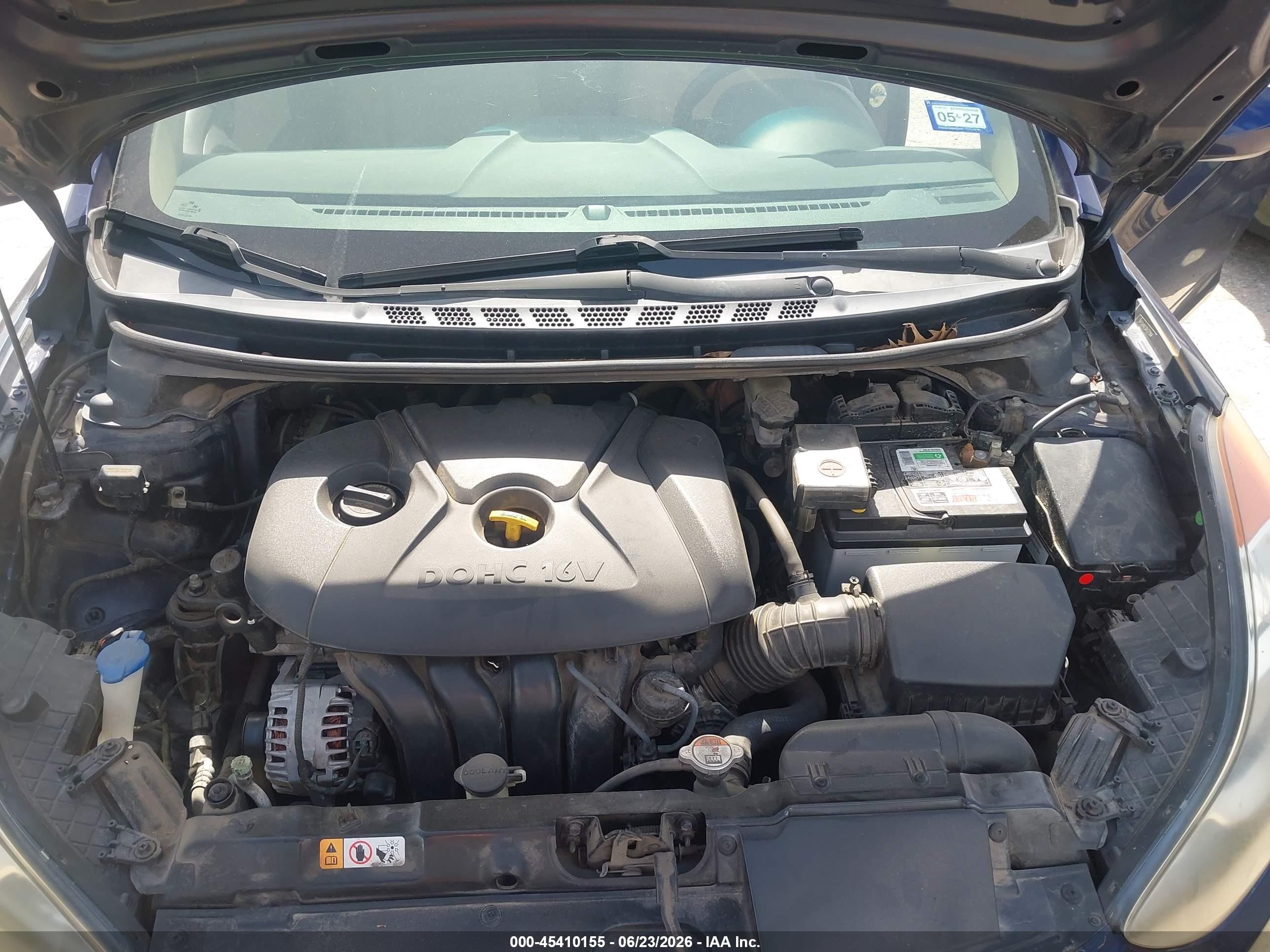 2013 Hyundai Elantra Gls Blue vin: 5NPDH4AE5DH372504