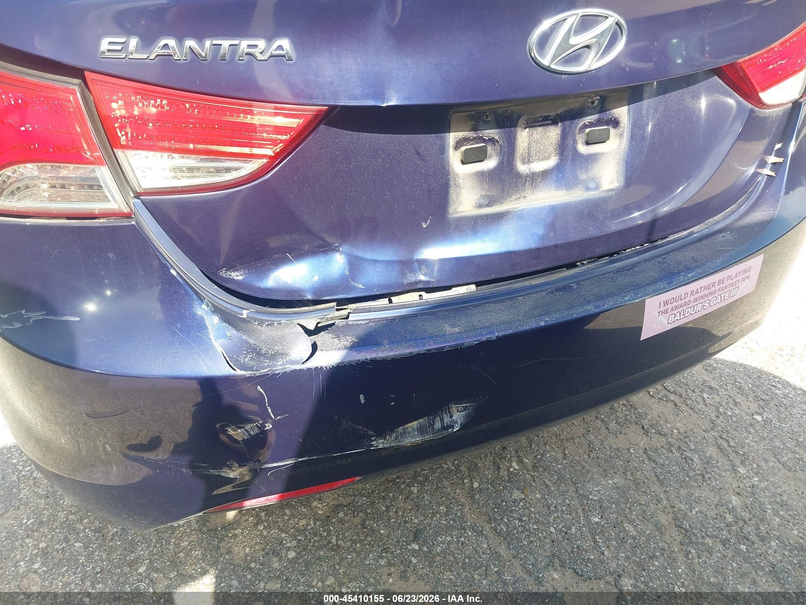 2013 Hyundai Elantra Gls Blue vin: 5NPDH4AE5DH372504