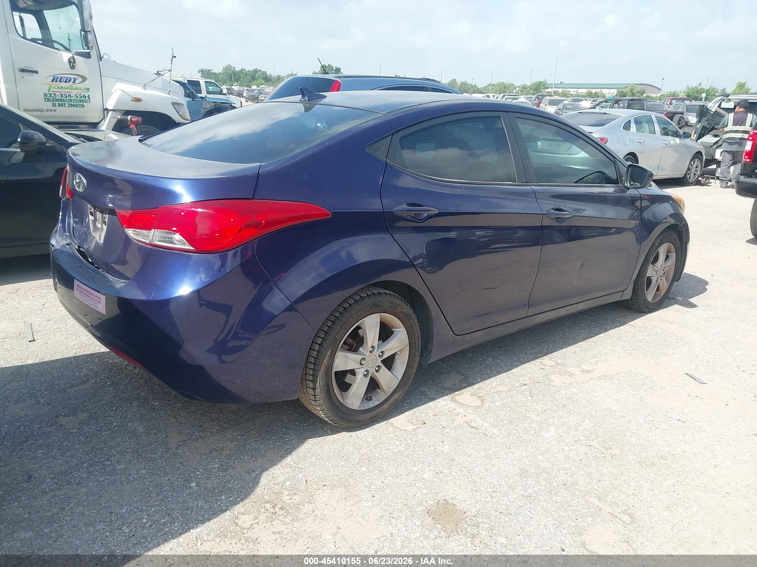 2013 Hyundai Elantra Gls Blue vin: 5NPDH4AE5DH372504
