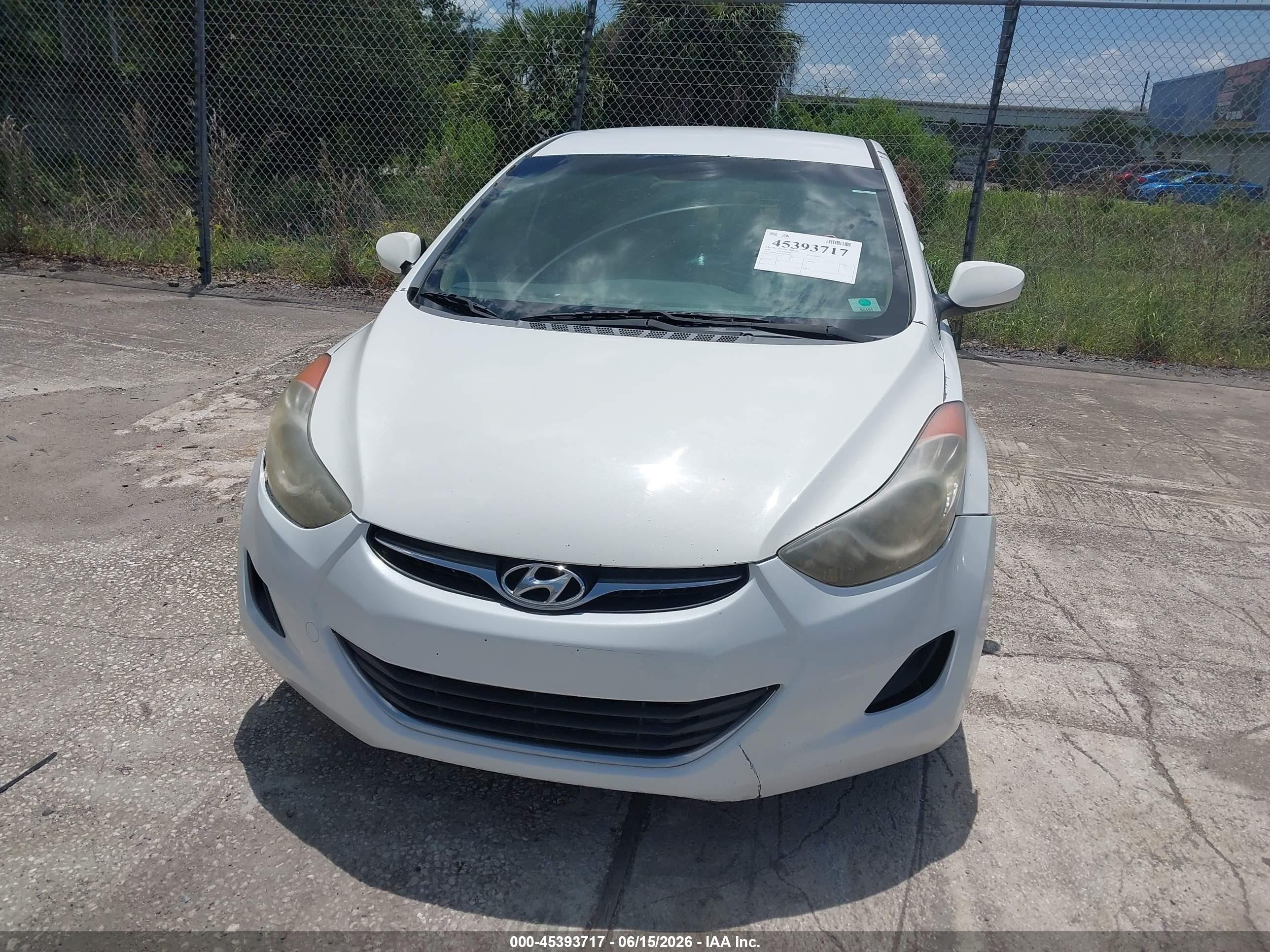 2013 Hyundai Elantra Gls White vin: 5NPDH4AE5DH373541